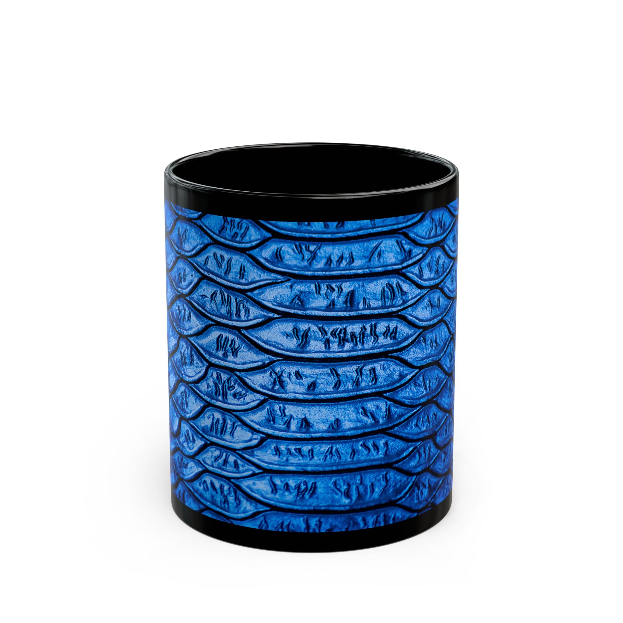 Stylish Blue Fish Scale Mug - Unique 11oz & 15oz Coffee Cups for Fish Lovers