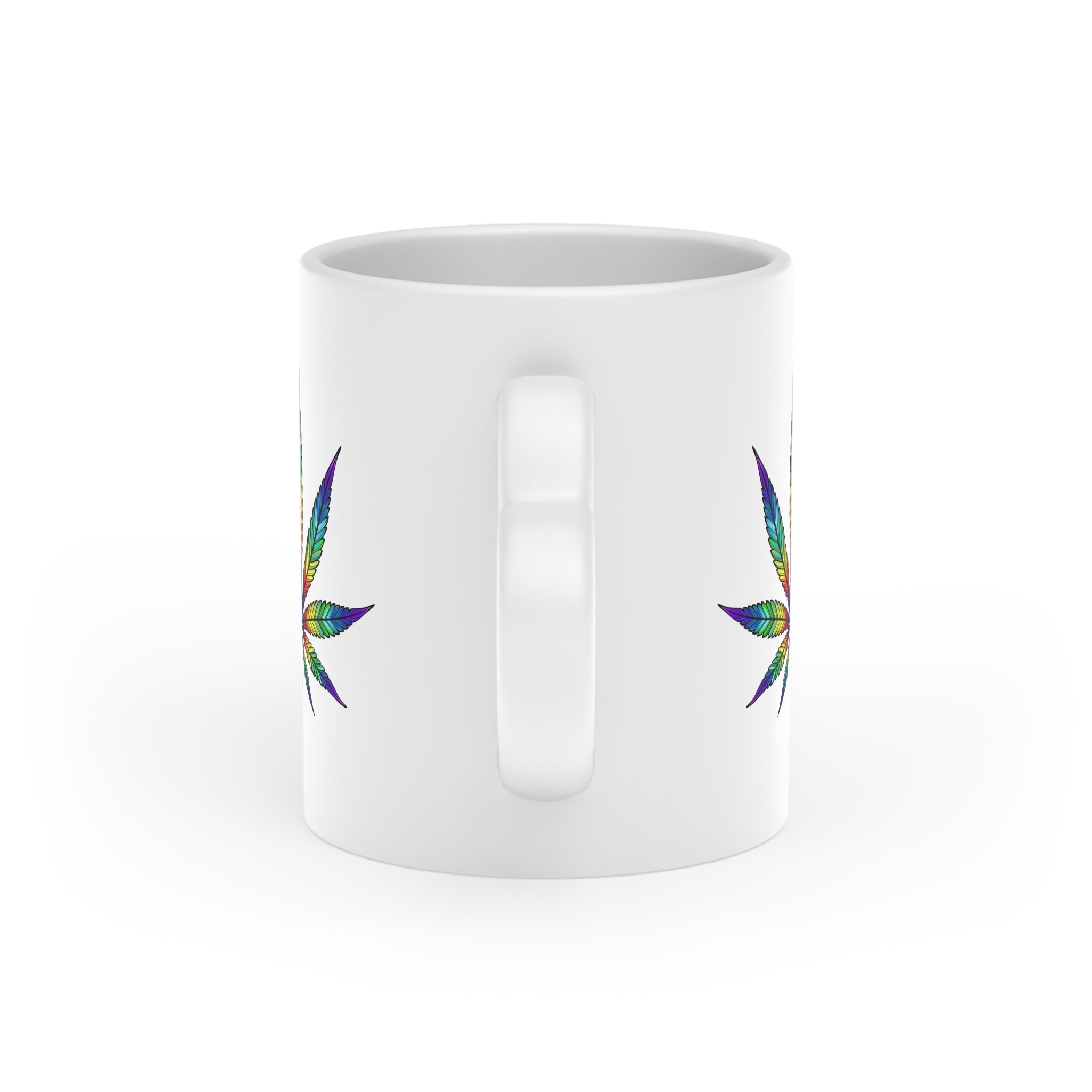 Rainbow Leaf Heart-Shaped Mug 11 oz- Toke Pride in Yourself