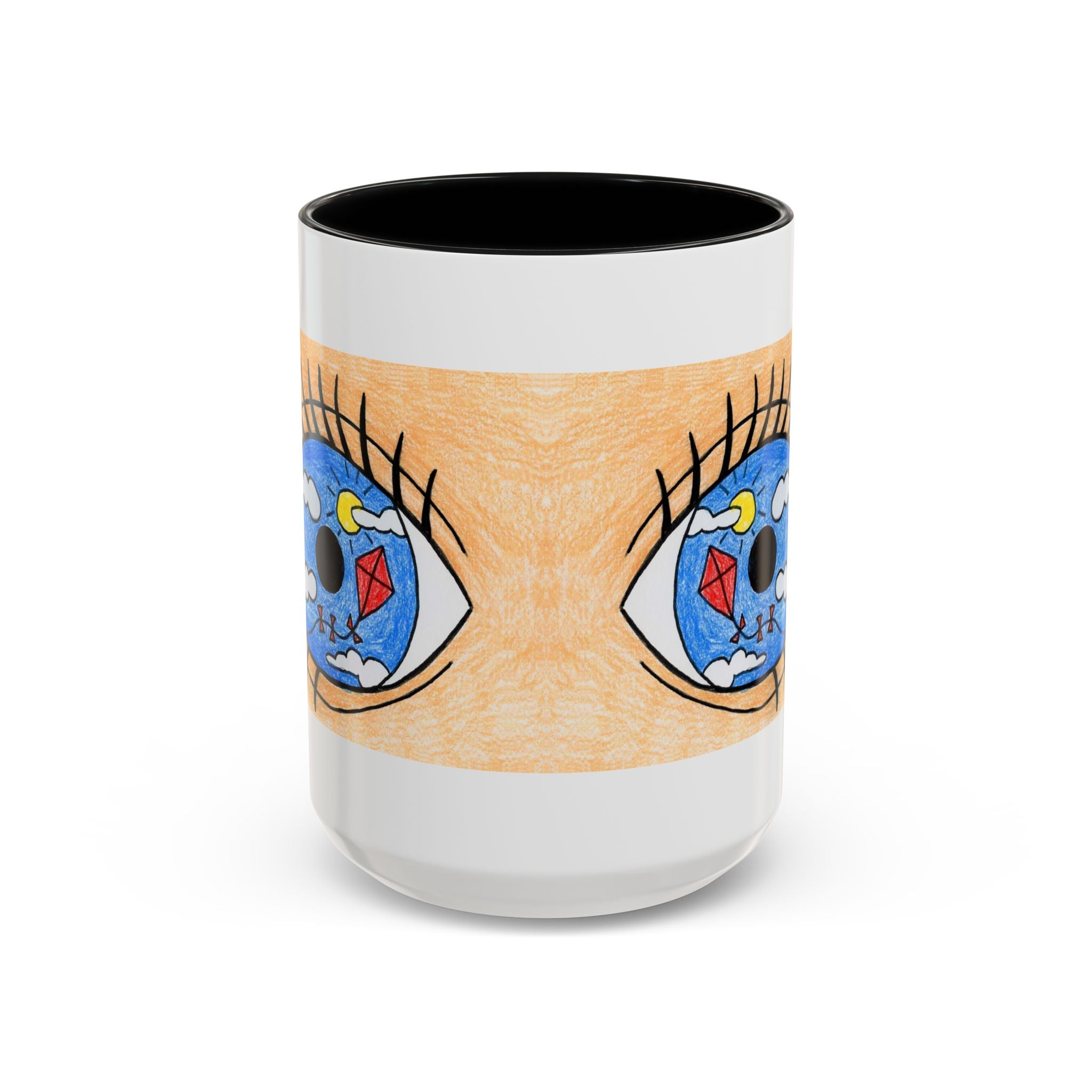 Whimsical Eye Design Coffee Mug - Unique Artistic Gift for Dreamers