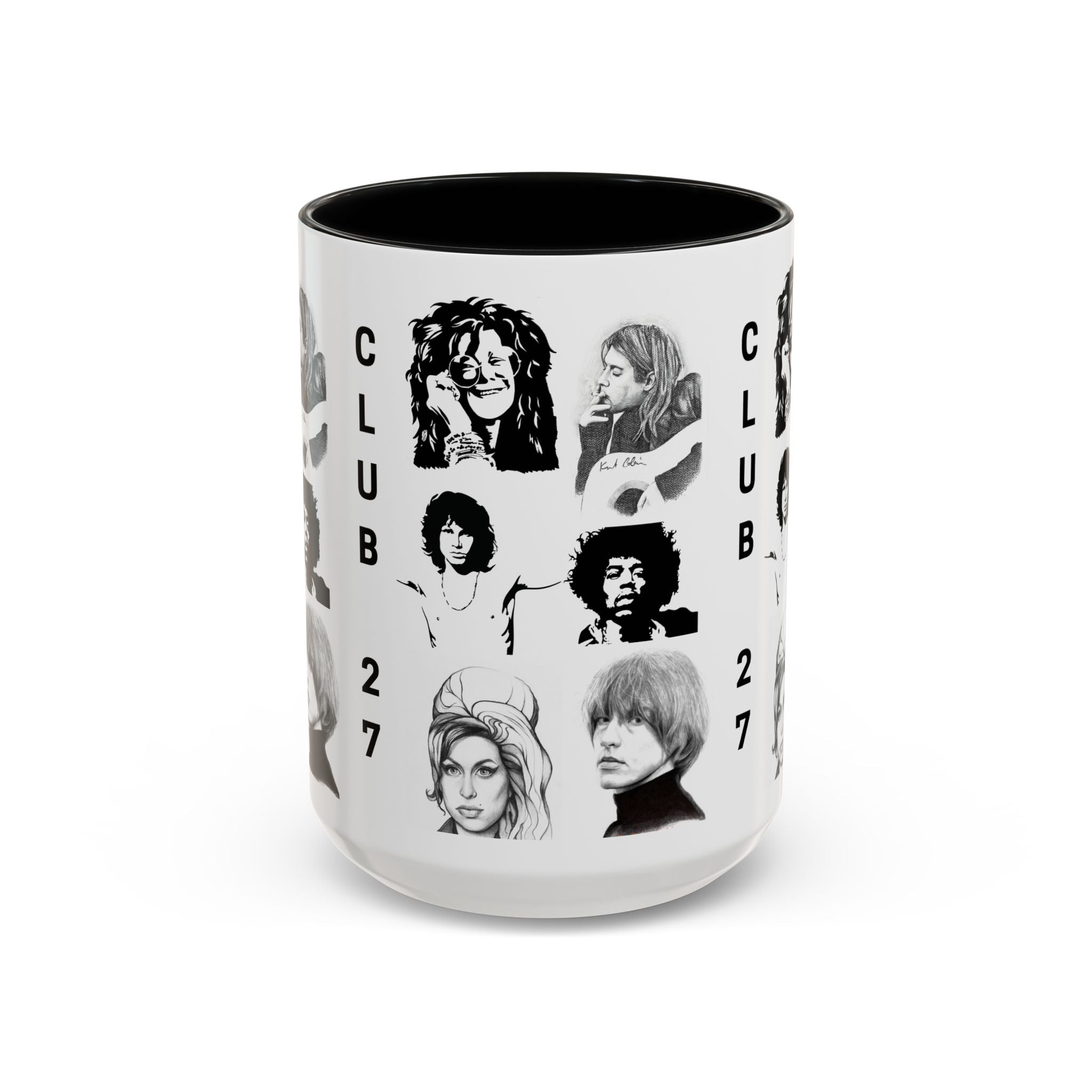 Club 27 Accent Coffee Mug 11oz + 15oz ~ Dead Rock Icons ~