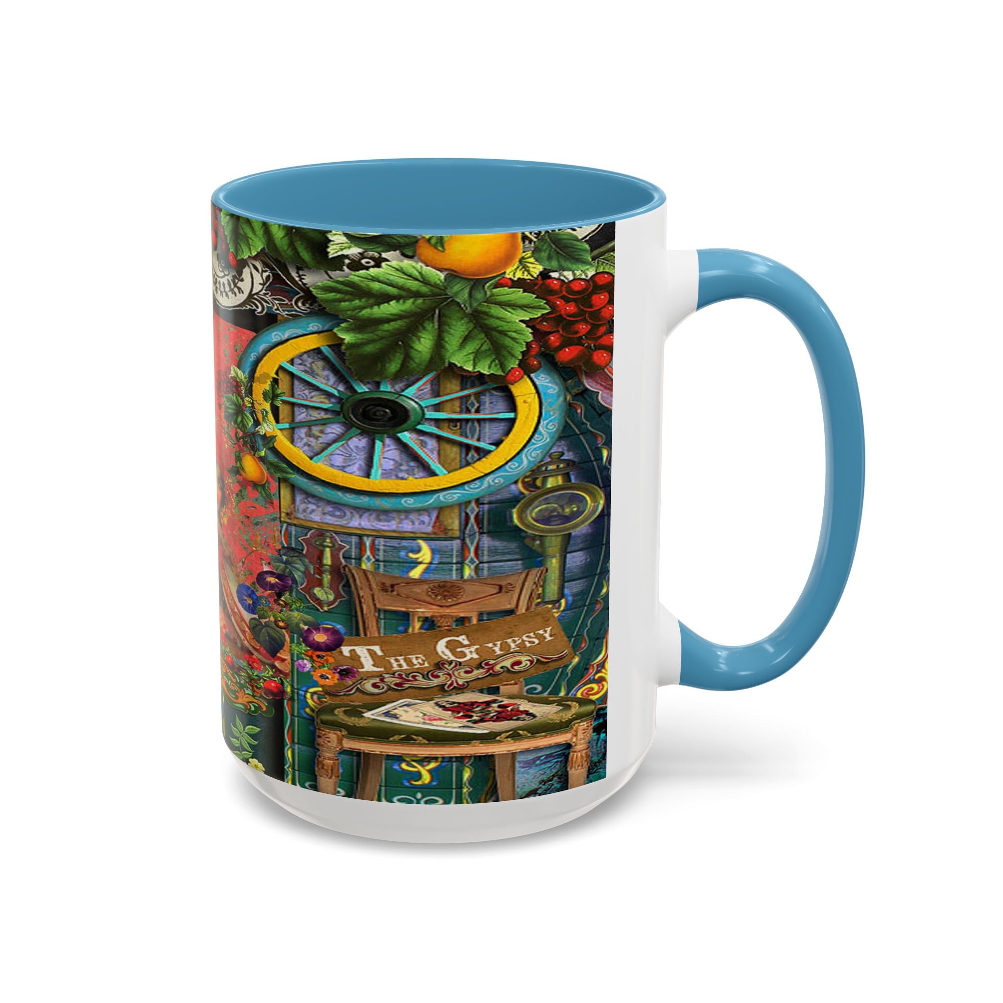 Bohemian Accent Coffee Mug - Artistic Gypsy Design, 11 & 15oz