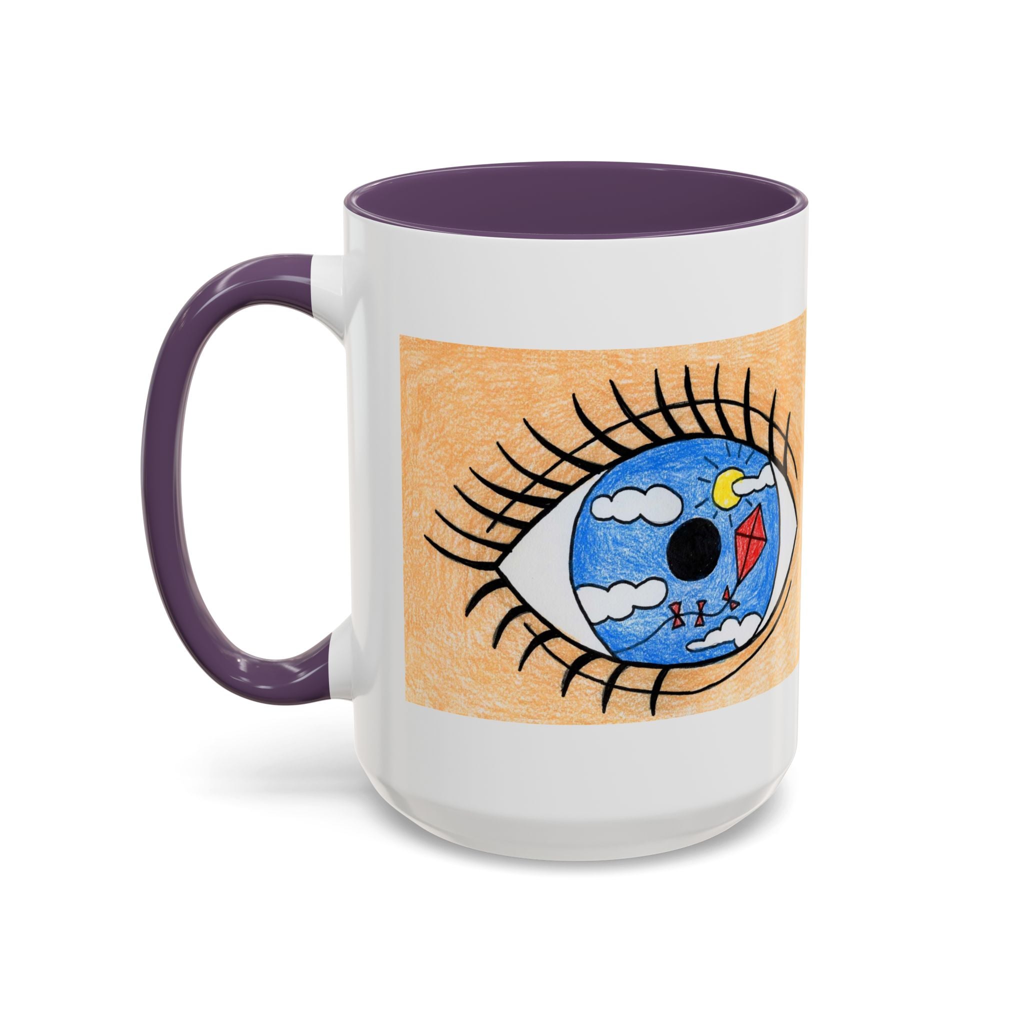 Whimsical Eye Design Coffee Mug - Unique Artistic Gift for Dreamers