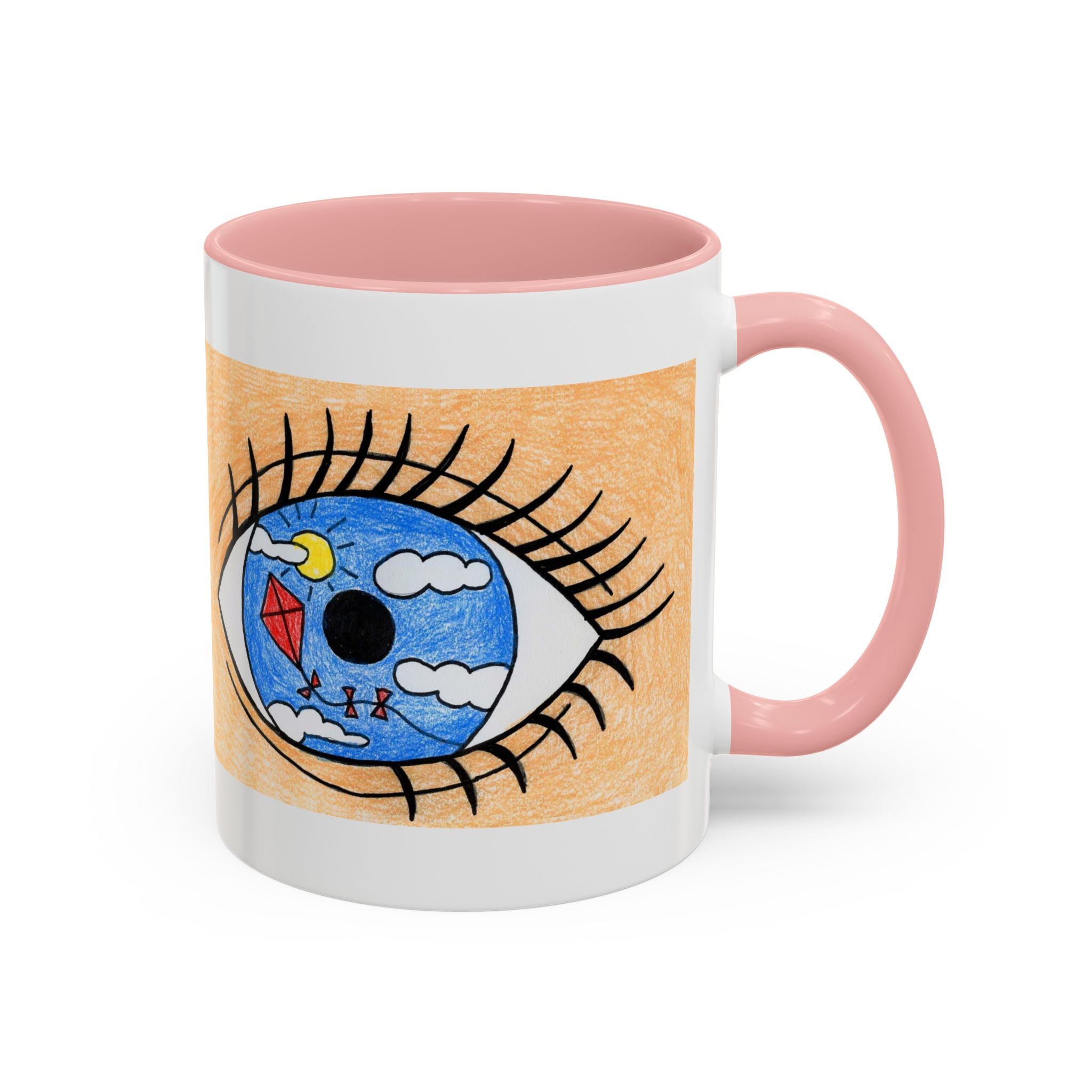 Whimsical Eye Design Coffee Mug - Unique Artistic Gift for Dreamers