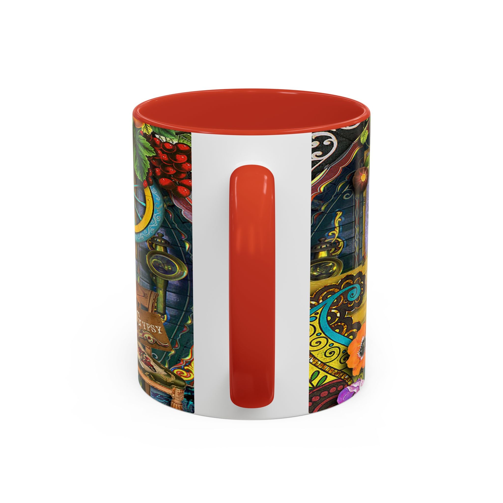 Bohemian Accent Coffee Mug - Artistic Gypsy Design, 11 & 15oz