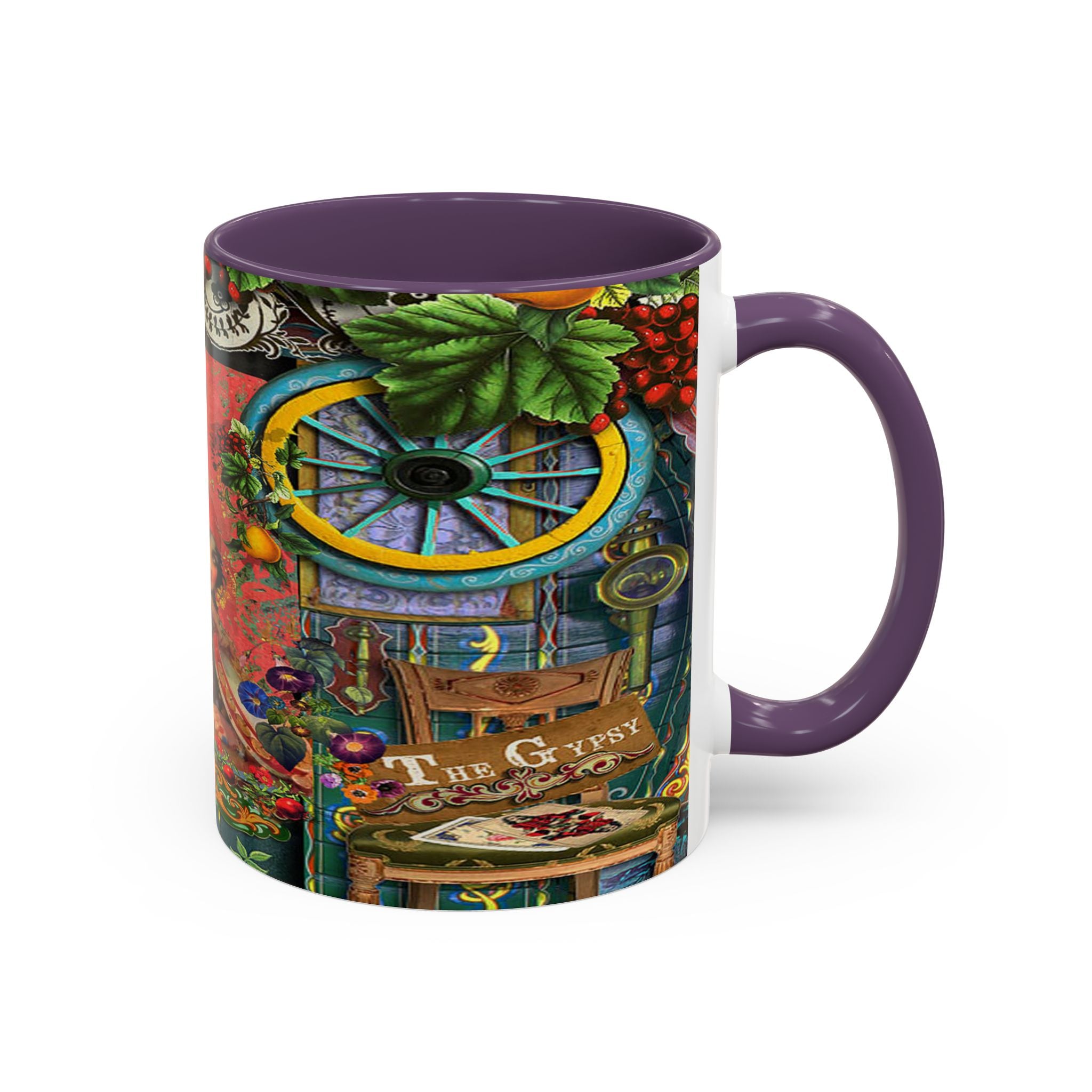 Bohemian Accent Coffee Mug - Artistic Gypsy Design, 11 & 15oz
