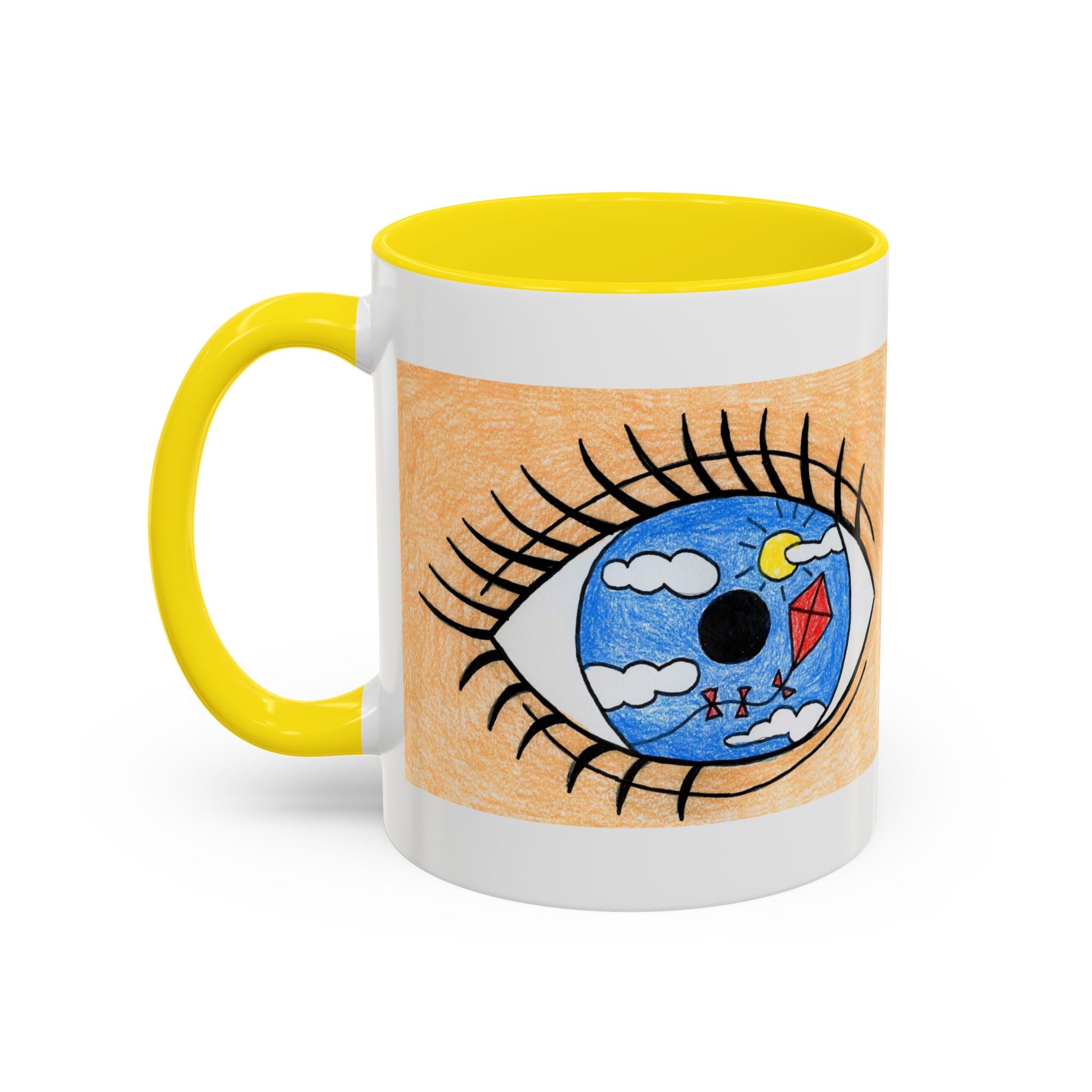 Whimsical Eye Design Coffee Mug - Unique Artistic Gift for Dreamers