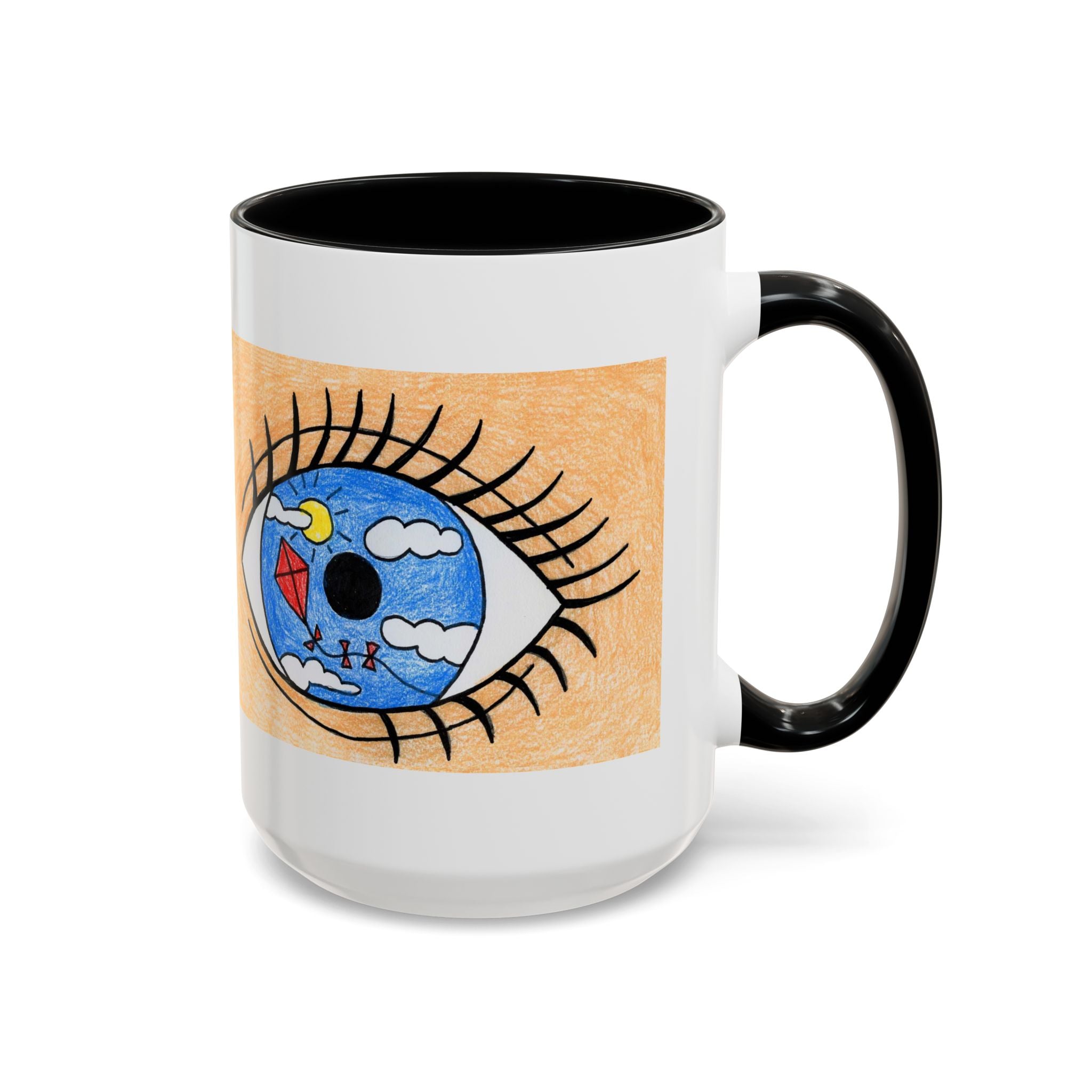 Whimsical Eye Design Coffee Mug - Unique Artistic Gift for Dreamers
