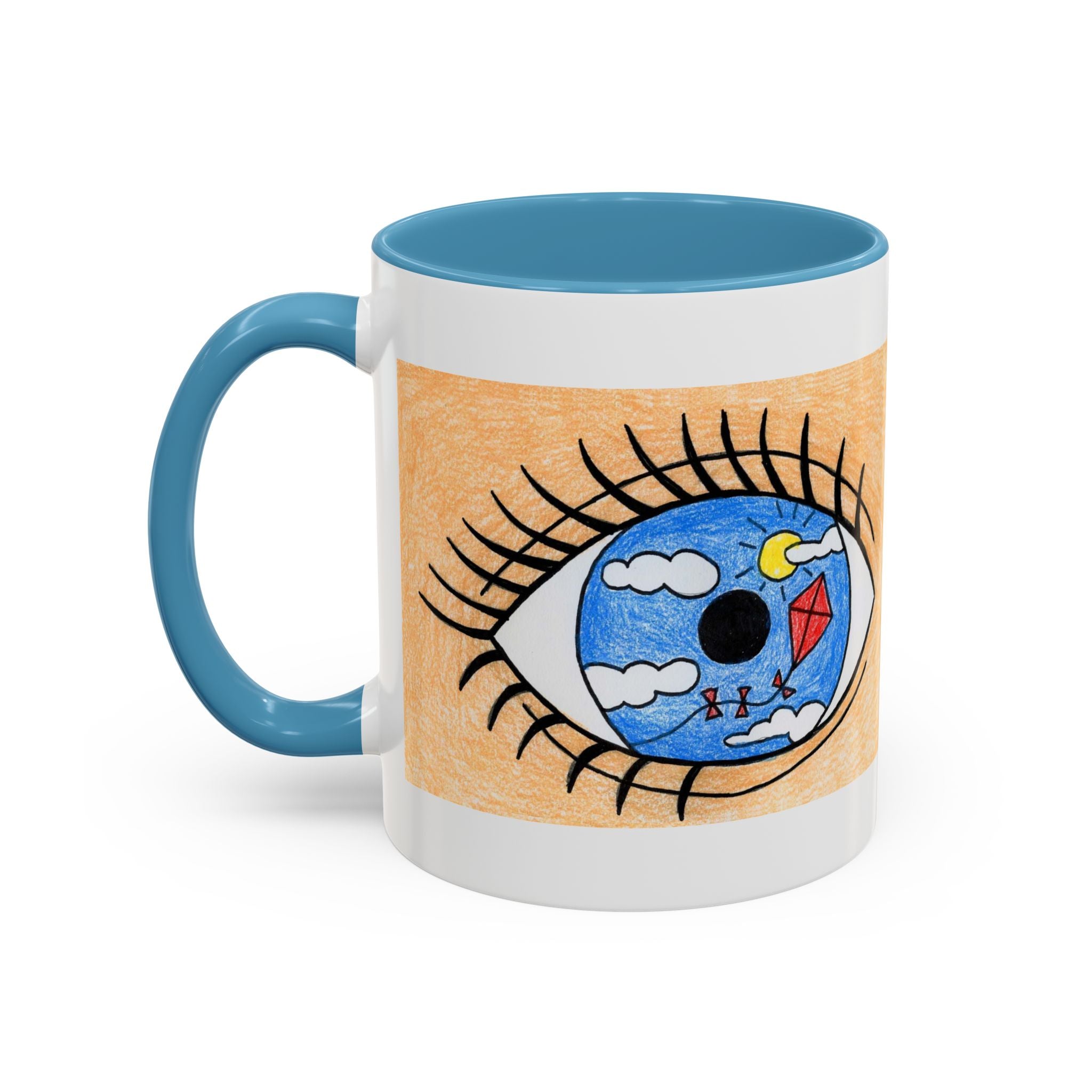 Whimsical Eye Design Coffee Mug - Unique Artistic Gift for Dreamers