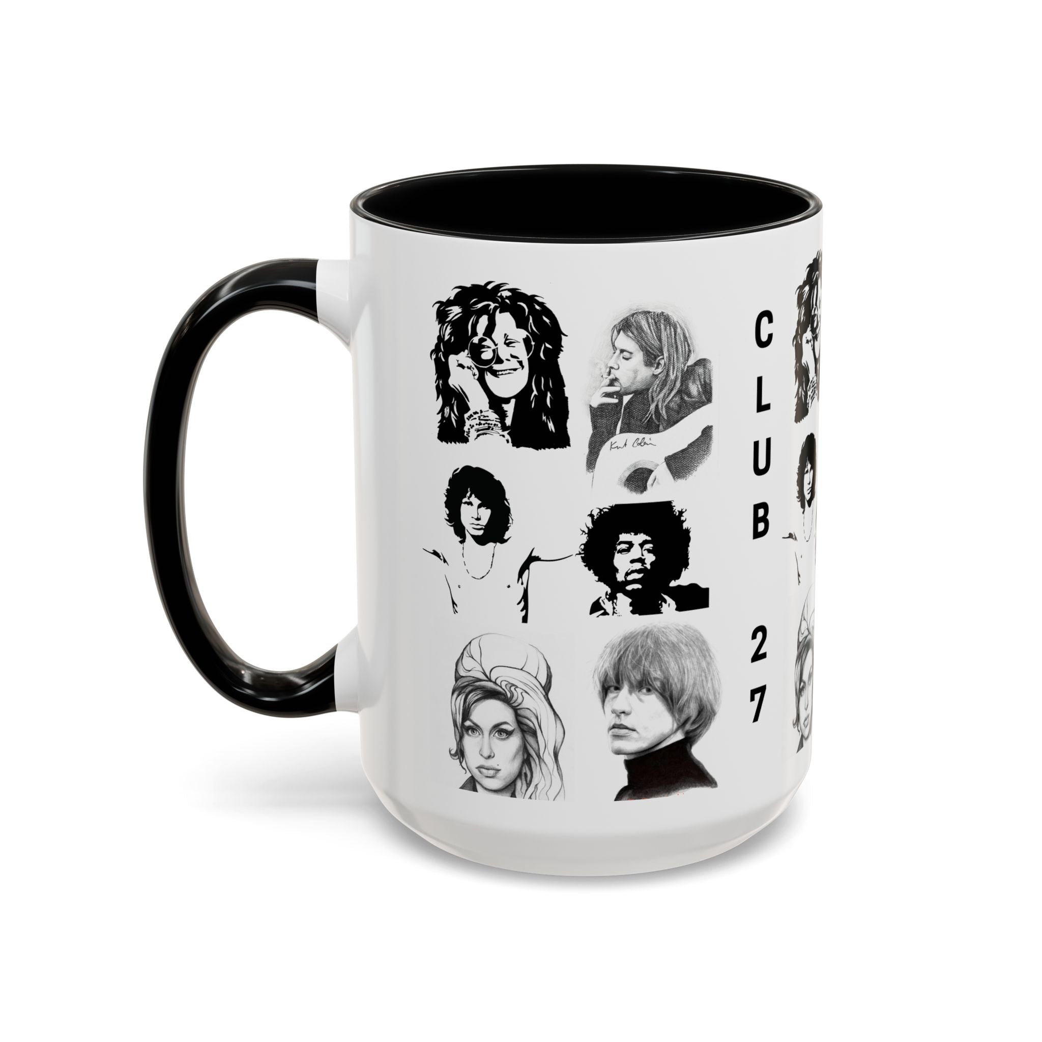 Club 27 Accent Coffee Mug 11oz + 15oz ~ Dead Rock Icons ~