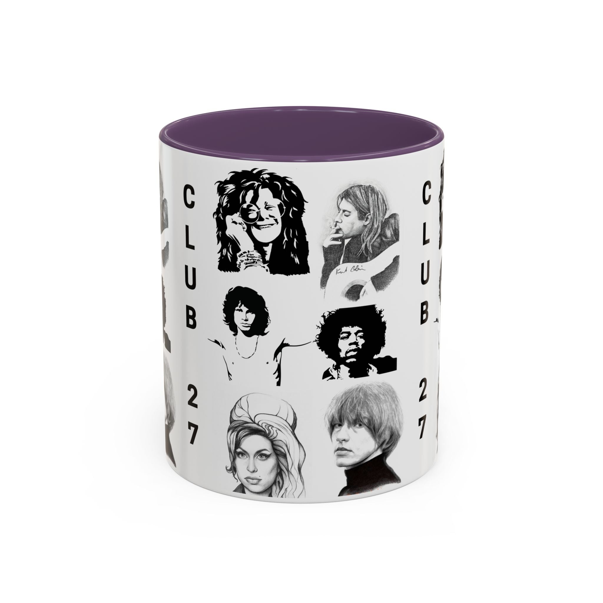 Club 27 Accent Coffee Mug 11oz + 15oz ~ Dead Rock Icons ~