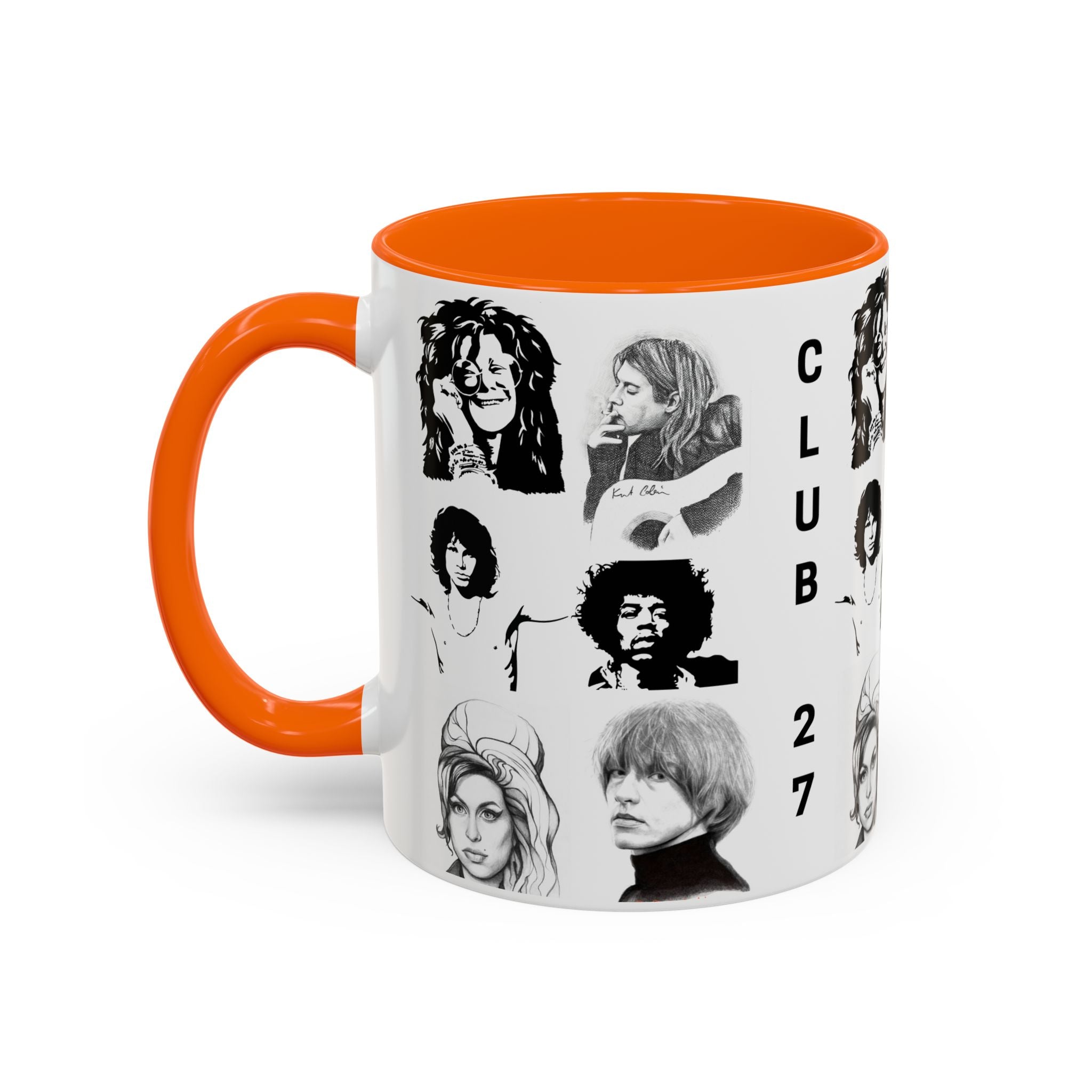 Club 27 Accent Coffee Mug 11oz + 15oz ~ Dead Rock Icons ~