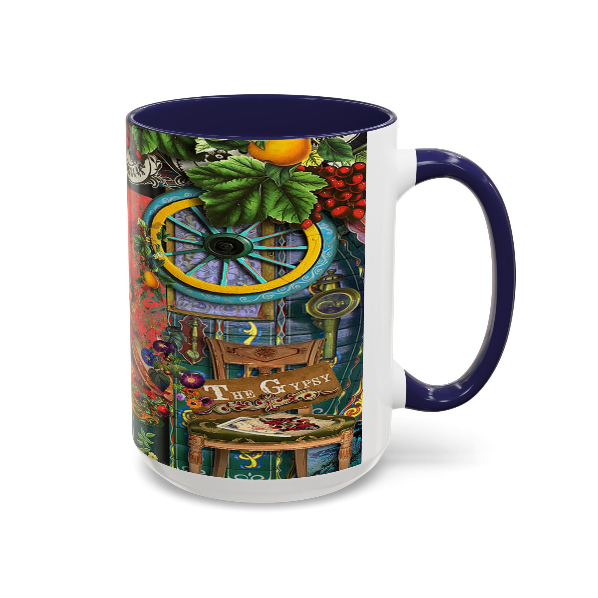 Bohemian Accent Coffee Mug - Artistic Gypsy Design, 11 & 15oz