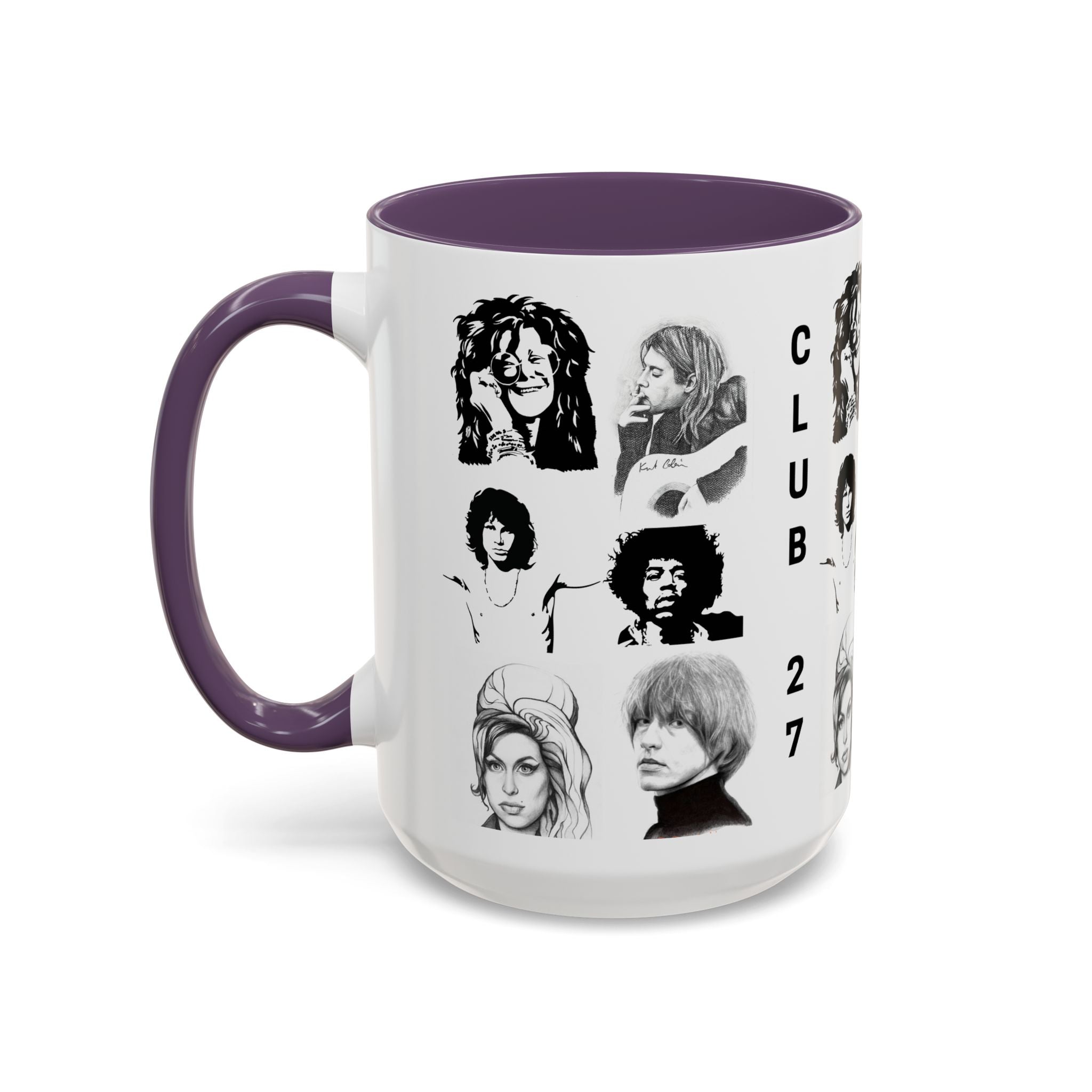 Club 27 Accent Coffee Mug 11oz + 15oz ~ Dead Rock Icons ~