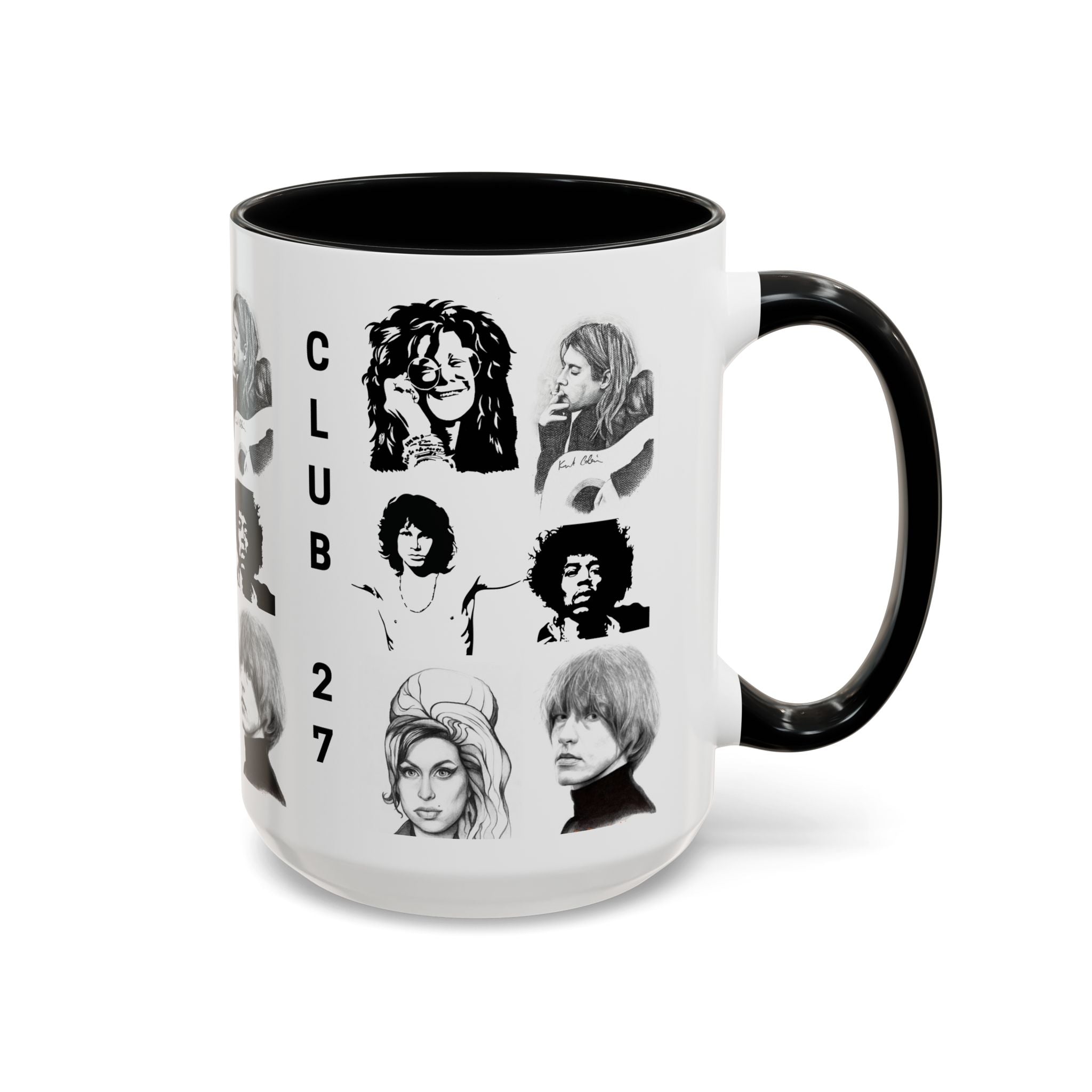 Club 27 Accent Coffee Mug 11oz + 15oz ~ Dead Rock Icons ~