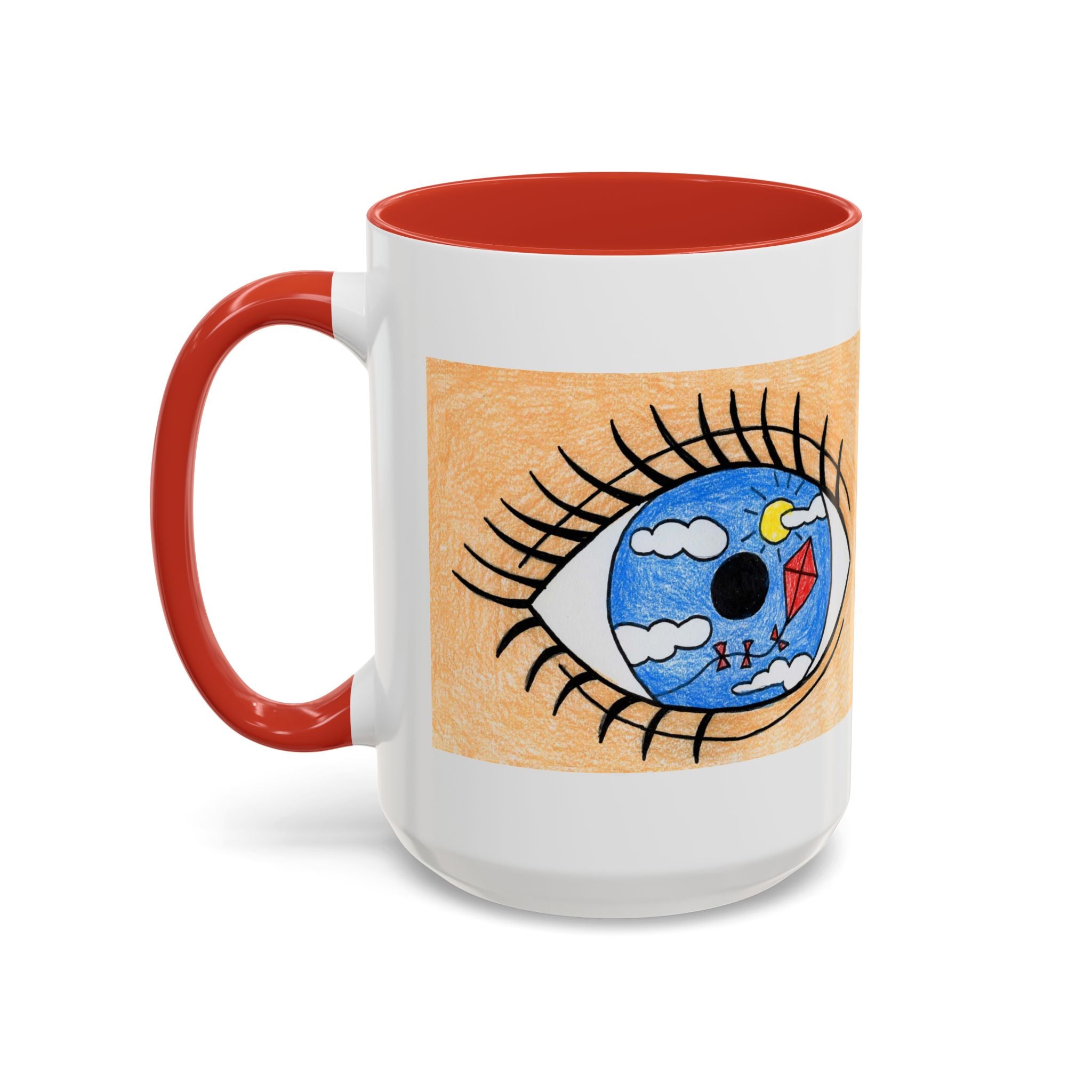 Whimsical Eye Design Coffee Mug - Unique Artistic Gift for Dreamers