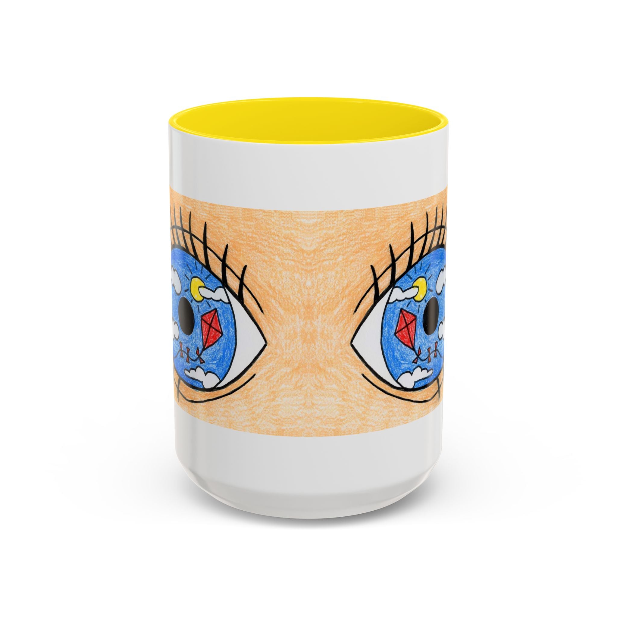 Whimsical Eye Design Coffee Mug - Unique Artistic Gift for Dreamers