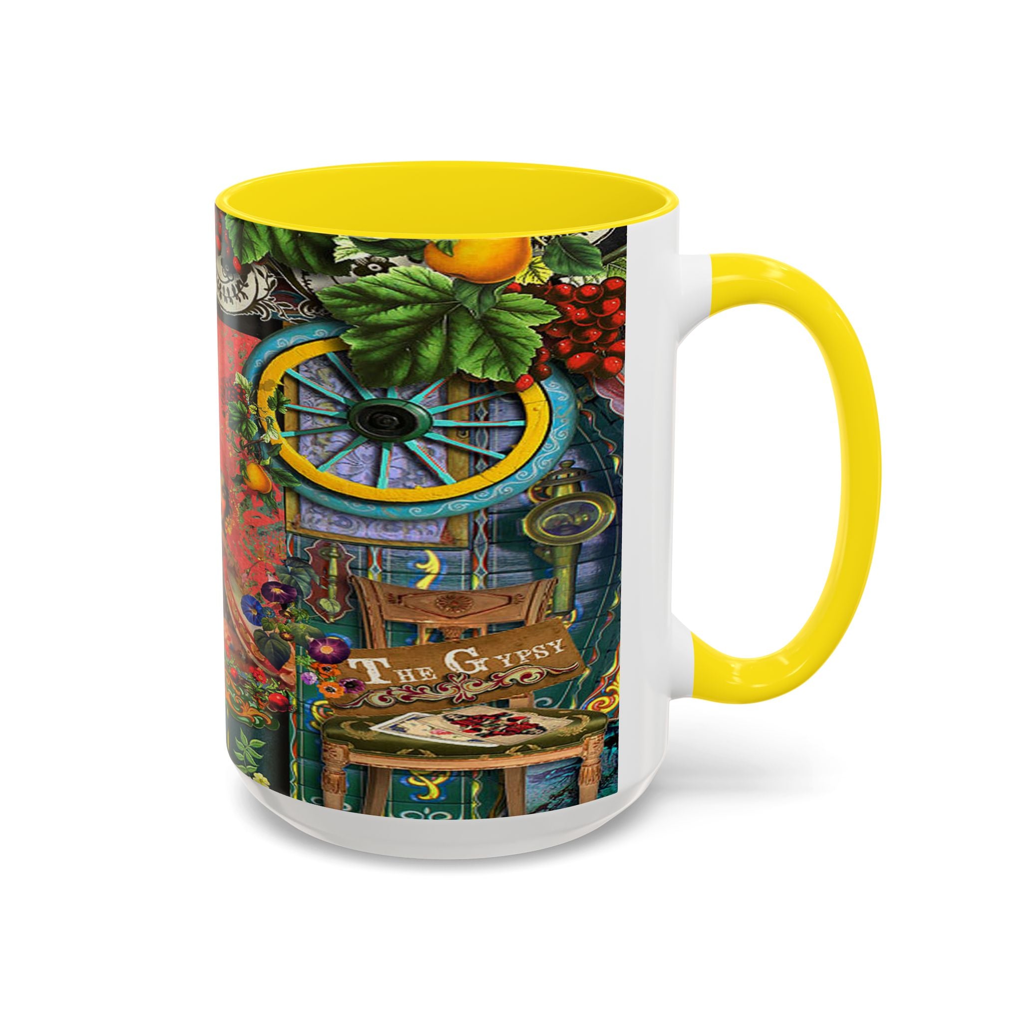 Bohemian Accent Coffee Mug - Artistic Gypsy Design, 11 & 15oz