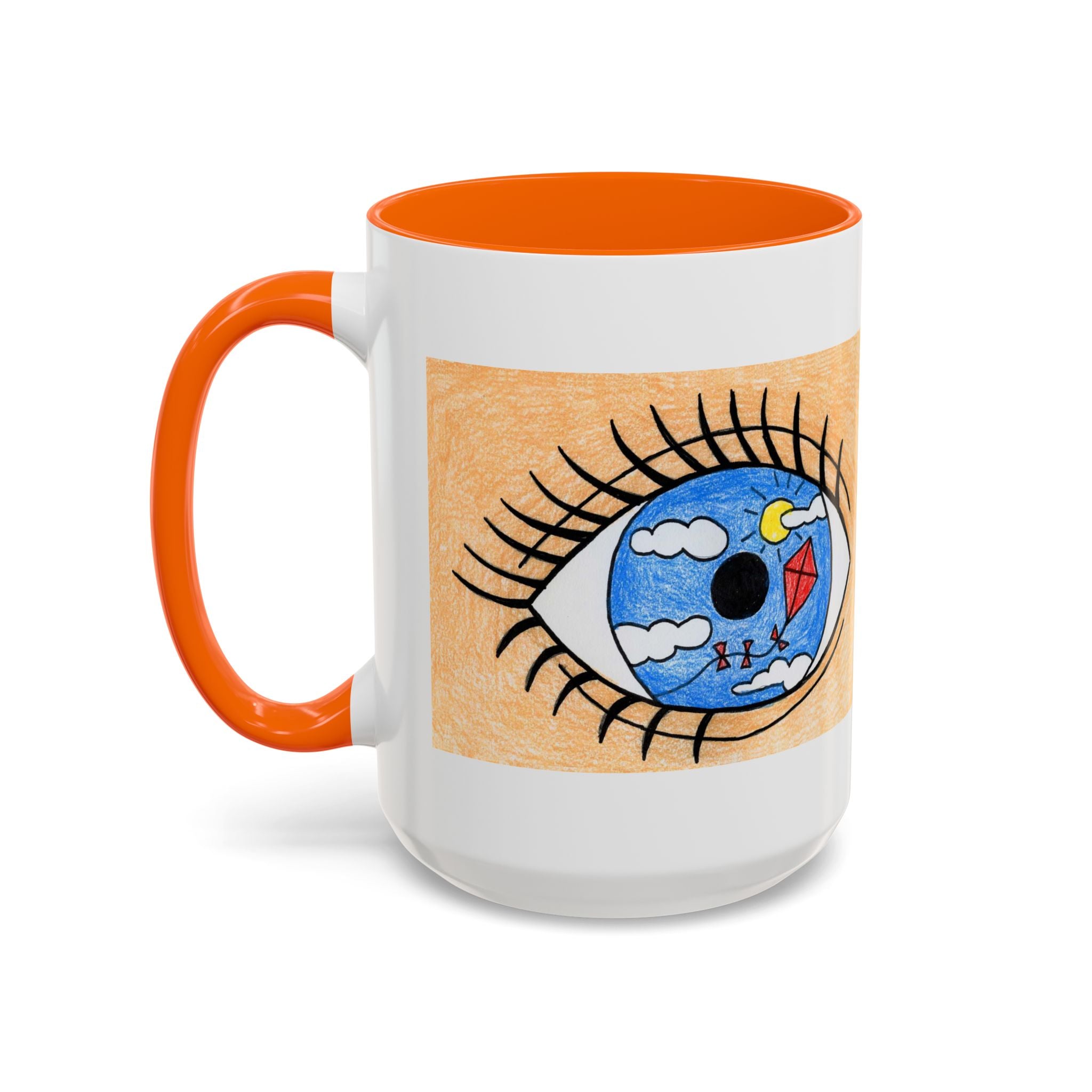Whimsical Eye Design Coffee Mug - Unique Artistic Gift for Dreamers