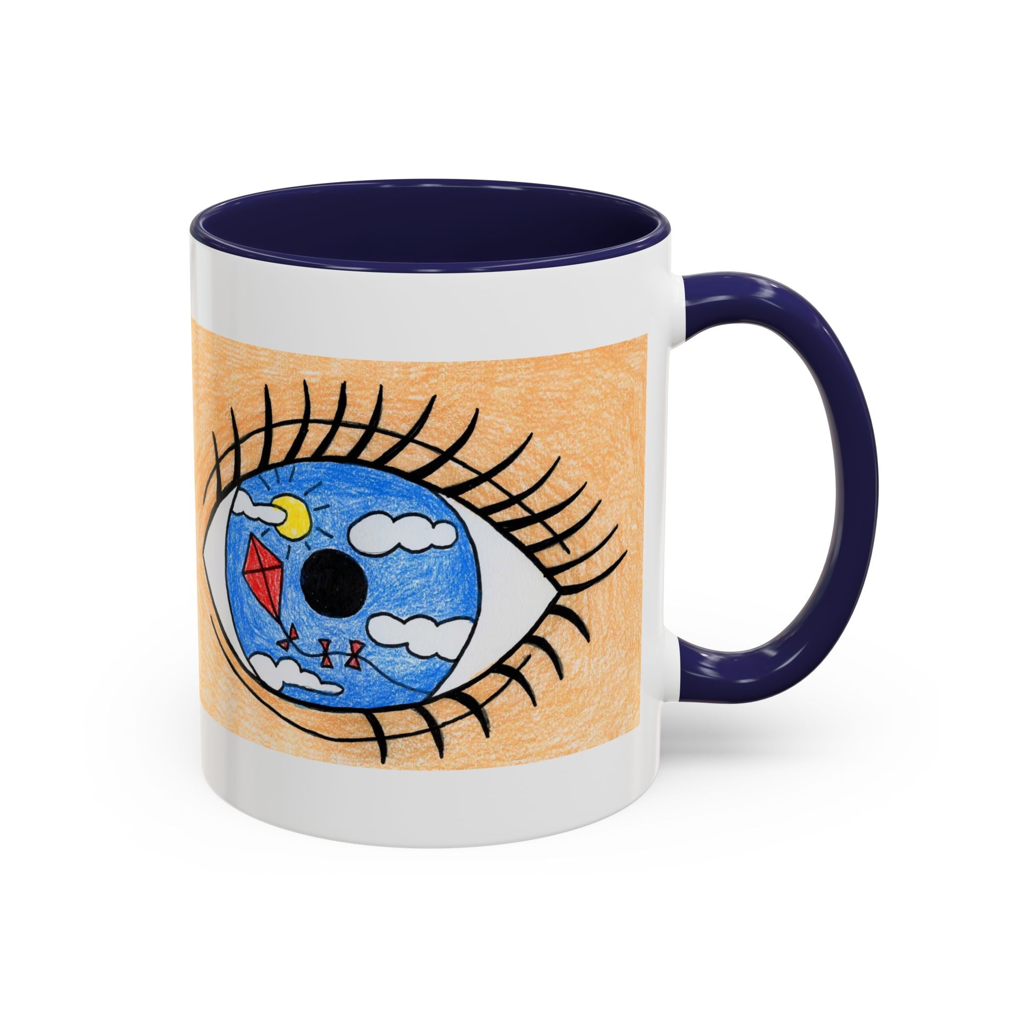 Whimsical Eye Design Coffee Mug - Unique Artistic Gift for Dreamers