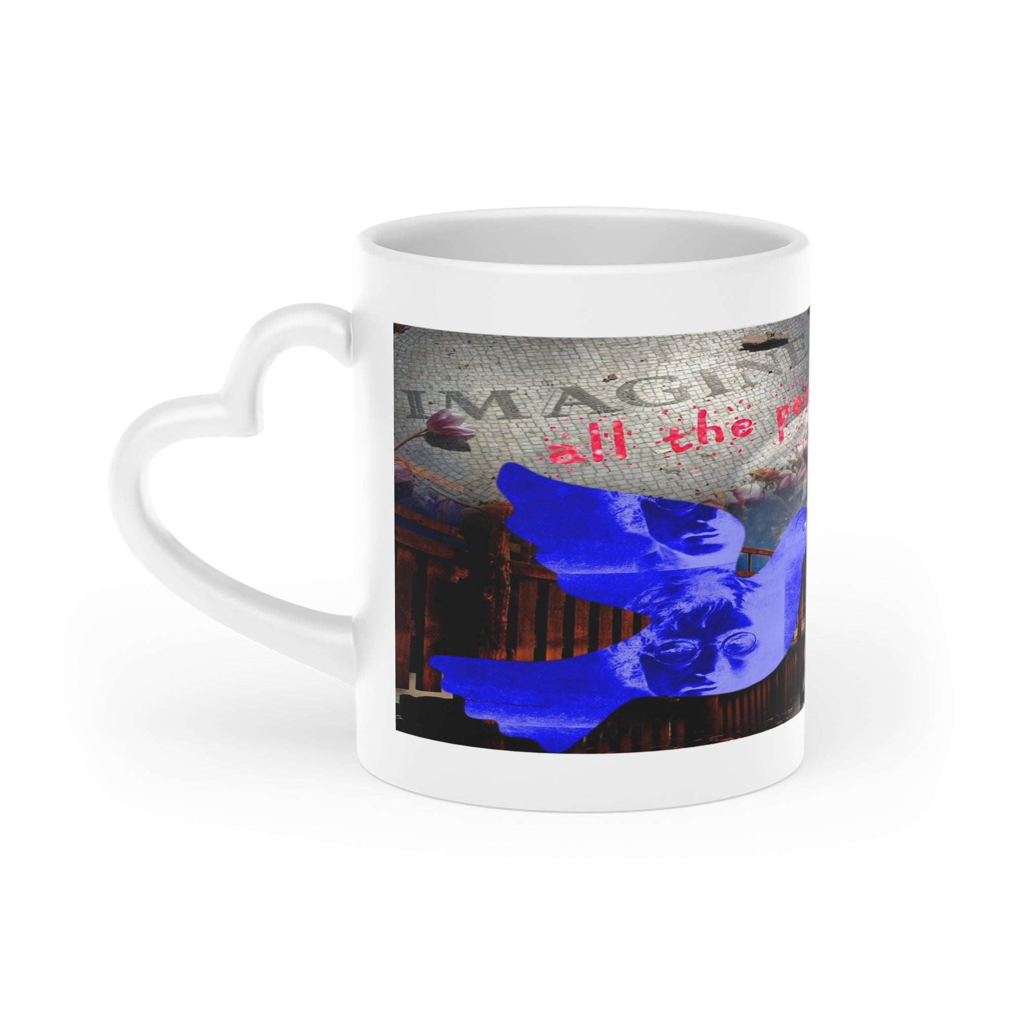 Heart-Shaped Peace Mug 11 oz - Inspirational Drinkware for Lovers & Friends