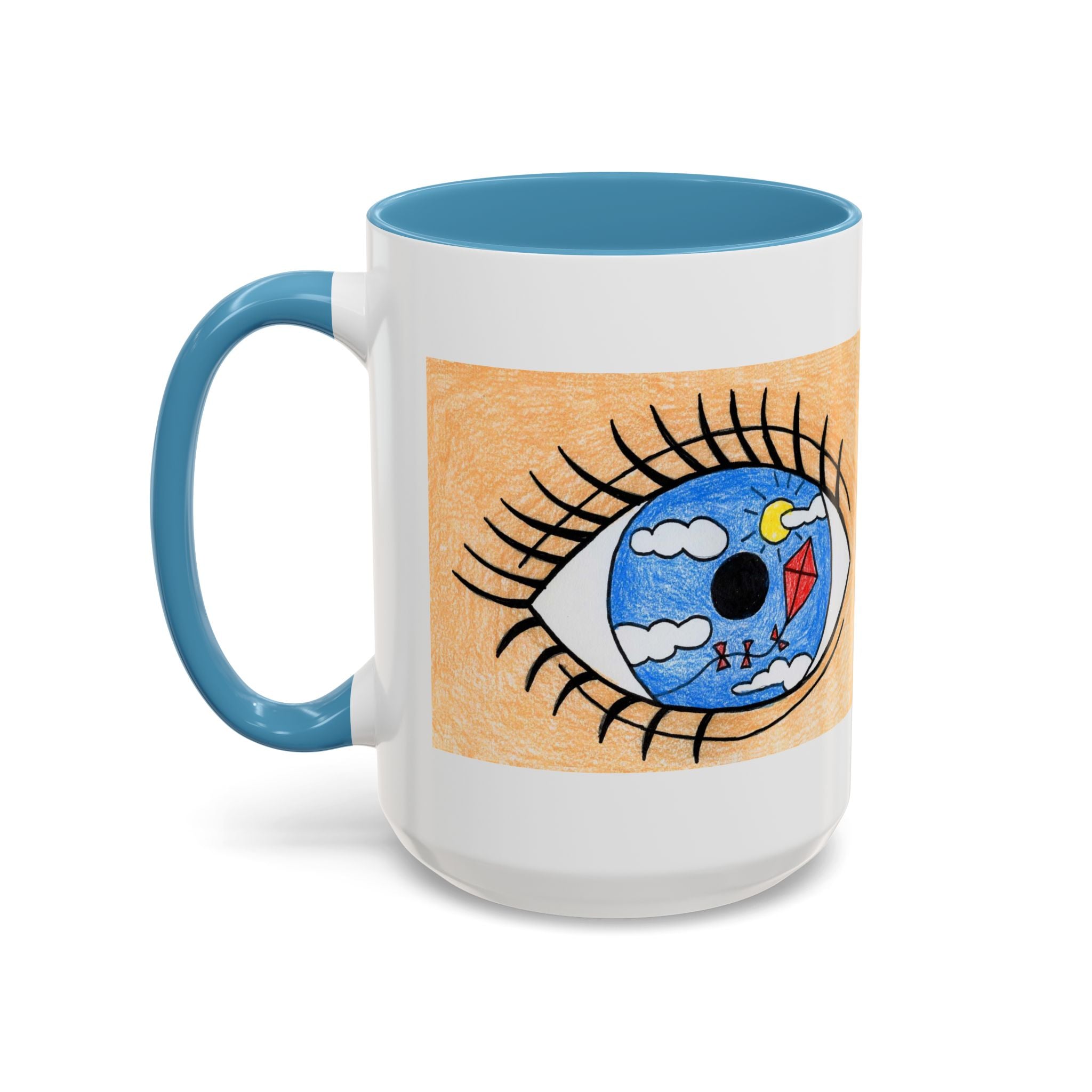 Whimsical Eye Design Coffee Mug - Unique Artistic Gift for Dreamers