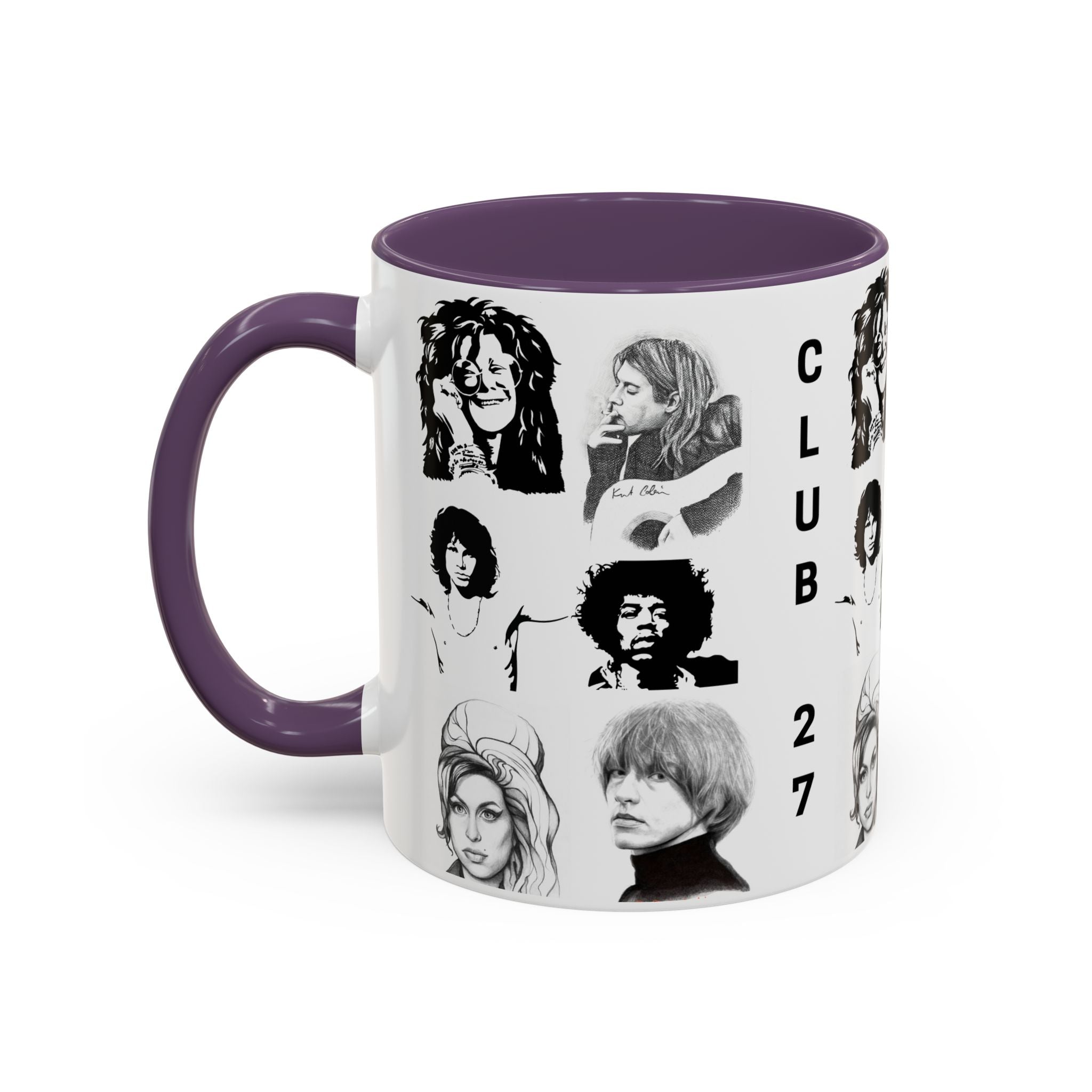 Club 27 Accent Coffee Mug 11oz + 15oz ~ Dead Rock Icons ~