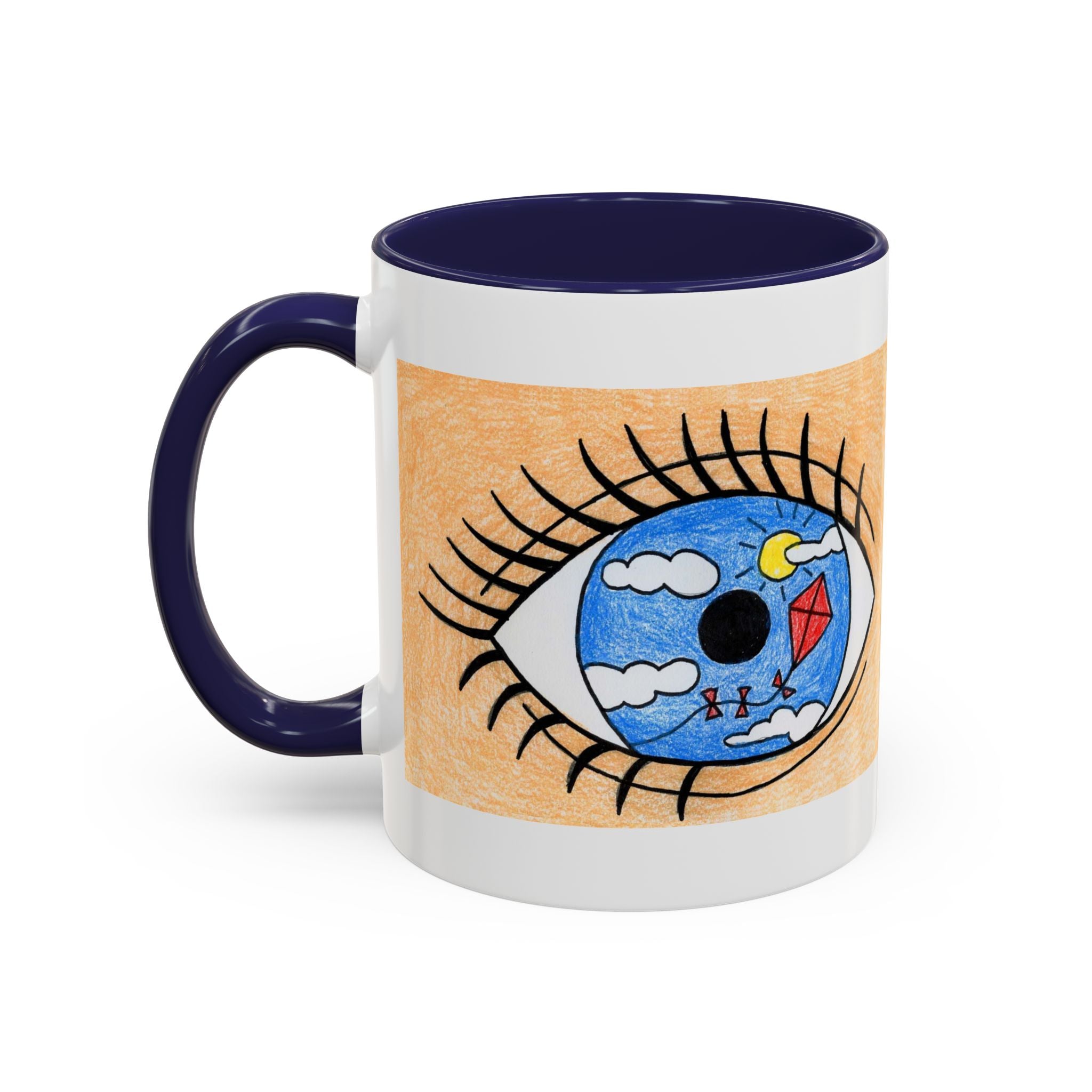 Whimsical Eye Design Coffee Mug - Unique Artistic Gift for Dreamers