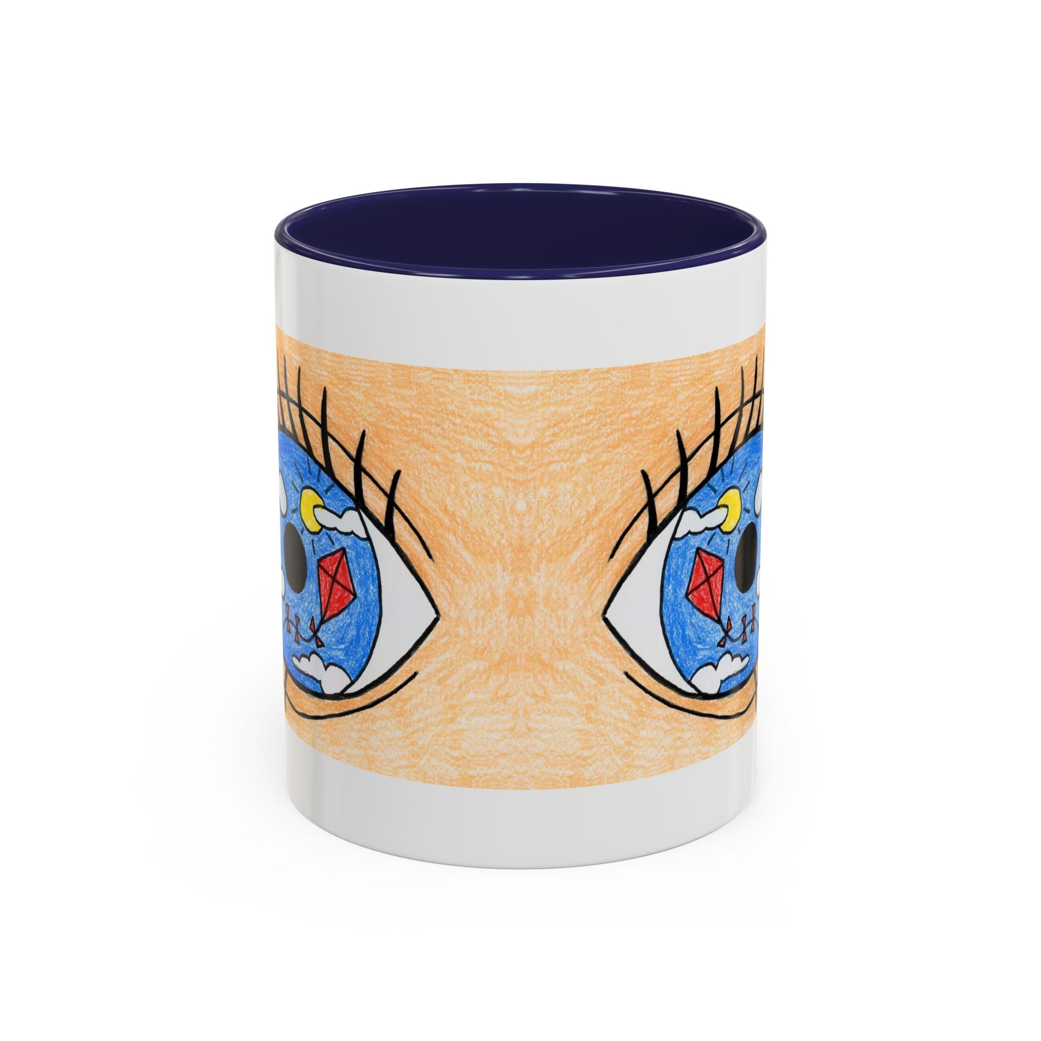 Whimsical Eye Design Coffee Mug - Unique Artistic Gift for Dreamers