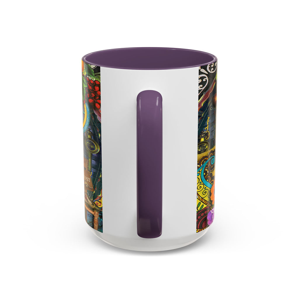 Bohemian Accent Coffee Mug - Artistic Gypsy Design, 11 & 15oz