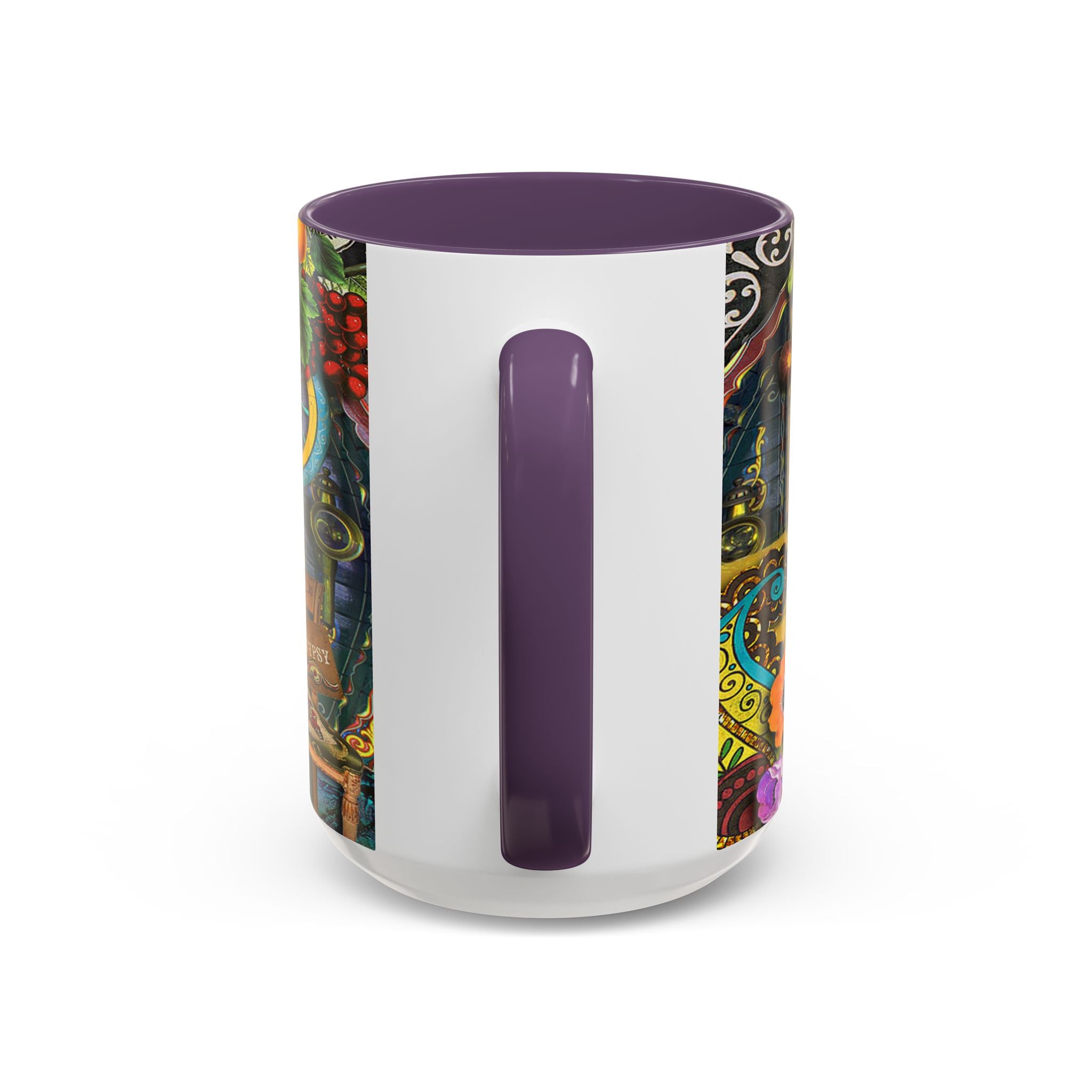 Bohemian Accent Coffee Mug - Artistic Gypsy Design, 11 & 15oz