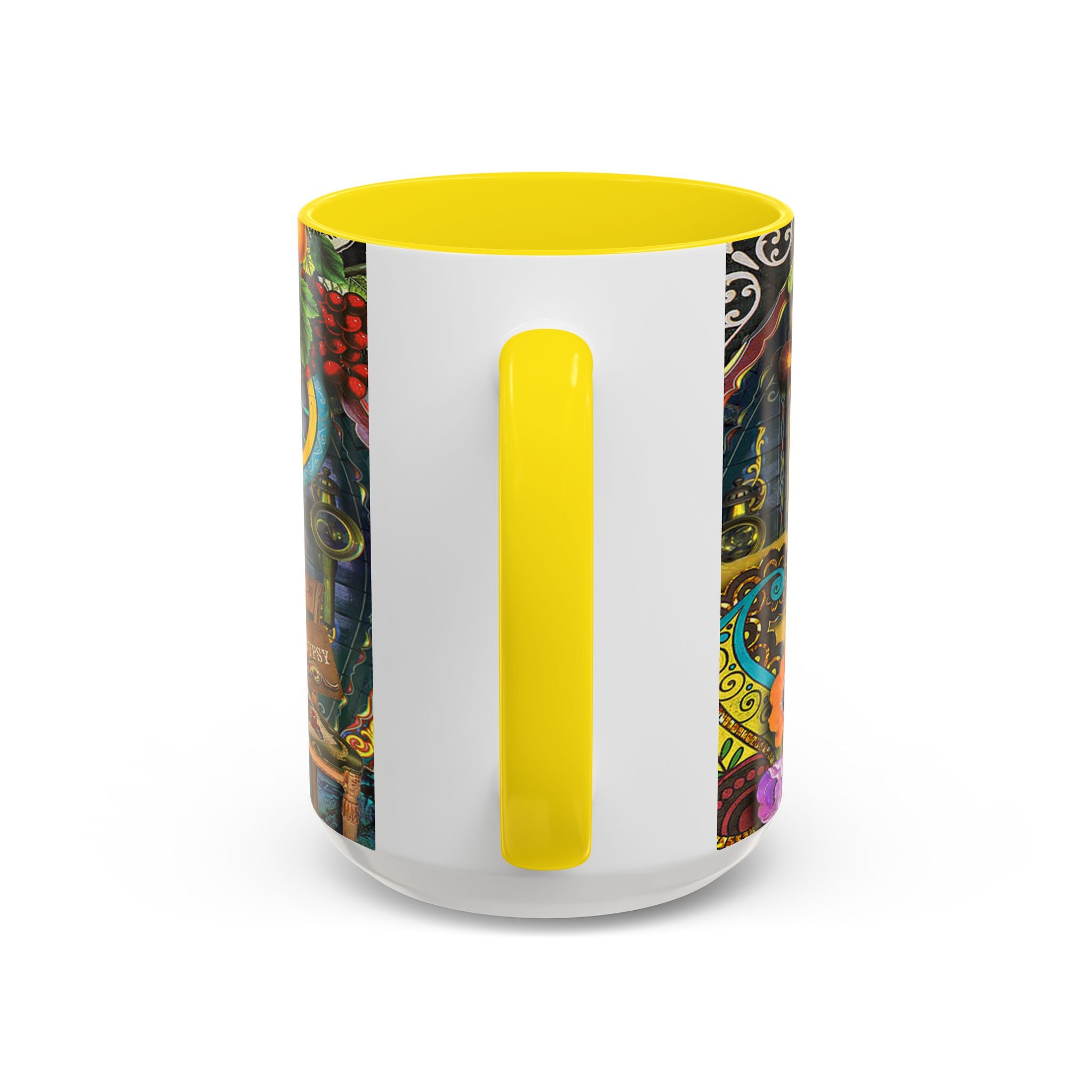 Bohemian Accent Coffee Mug - Artistic Gypsy Design, 11 & 15oz
