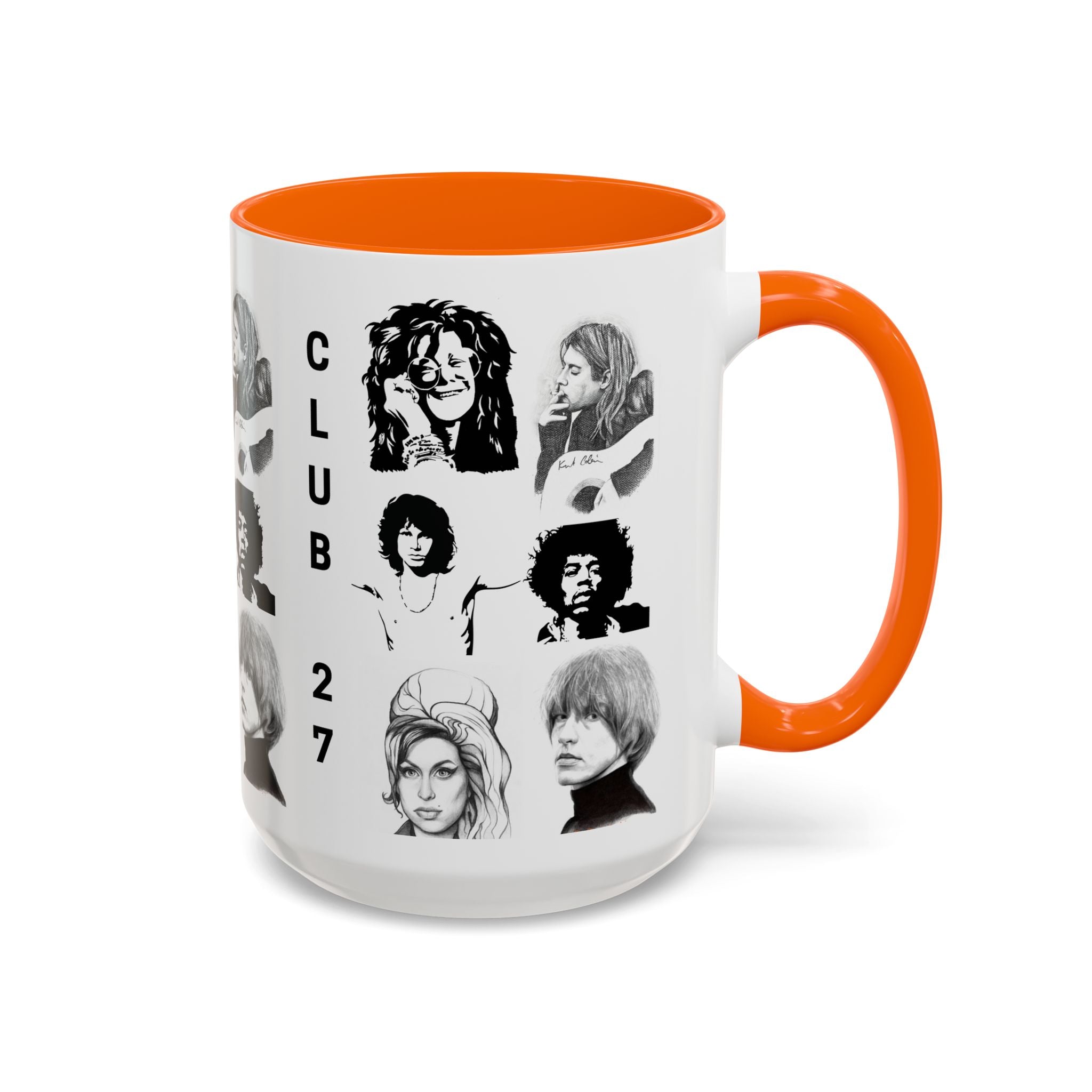Club 27 Accent Coffee Mug 11oz + 15oz ~ Dead Rock Icons ~