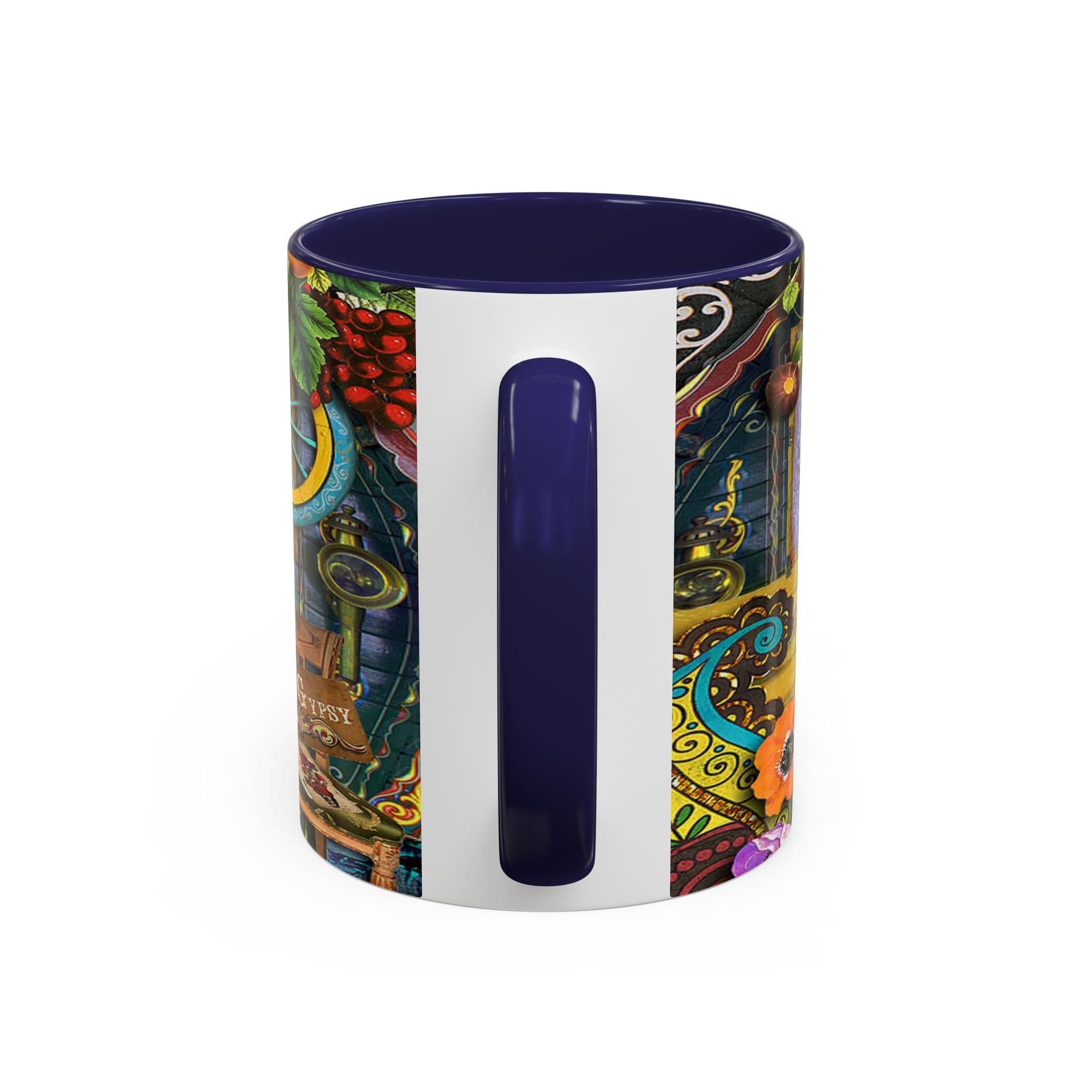 Bohemian Accent Coffee Mug - Artistic Gypsy Design, 11 & 15oz