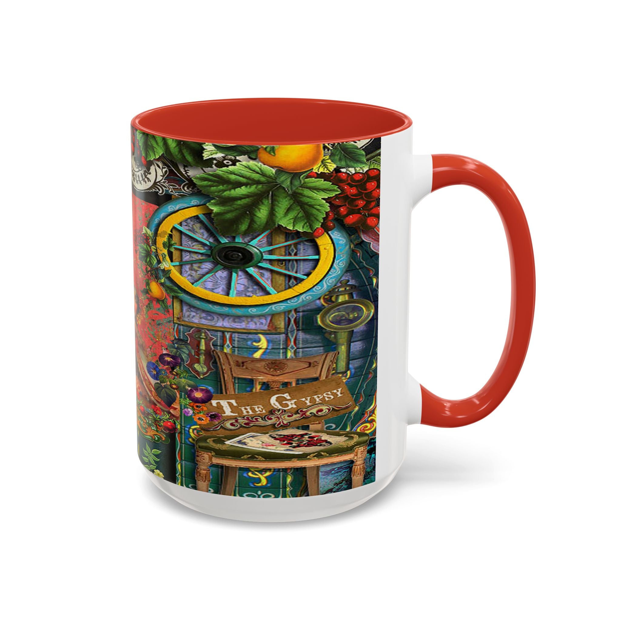 Bohemian Accent Coffee Mug - Artistic Gypsy Design, 11 & 15oz