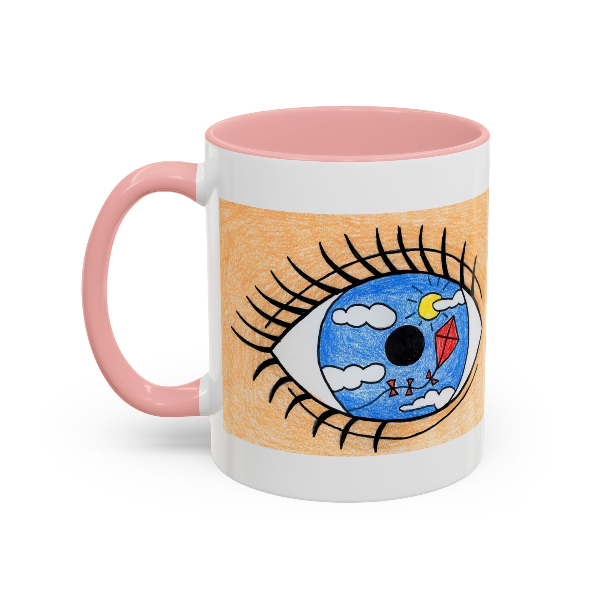 Whimsical Eye Design Coffee Mug - Unique Artistic Gift for Dreamers