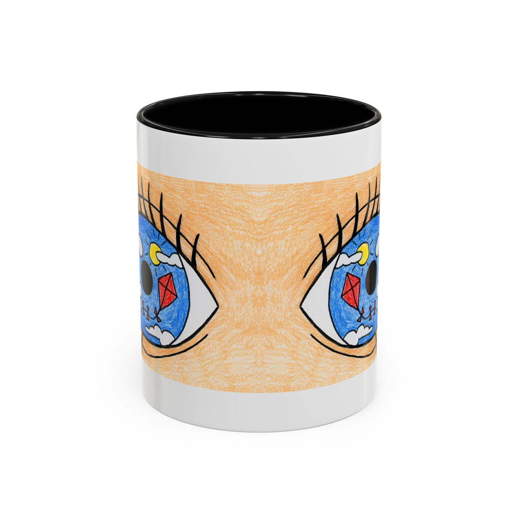 Whimsical Eye Design Coffee Mug - Unique Artistic Gift for Dreamers
