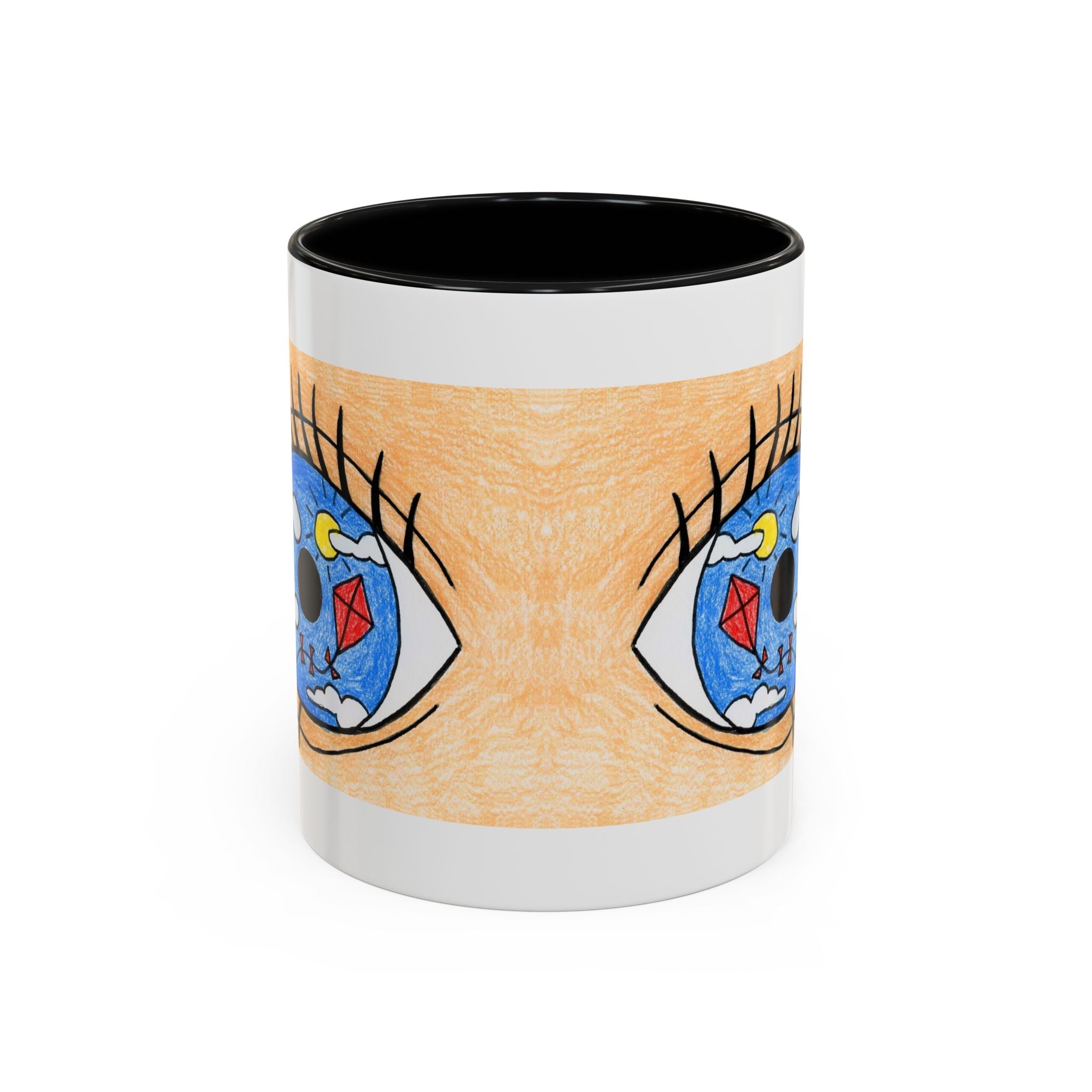 Whimsical Eye Design Coffee Mug - Unique Artistic Gift for Dreamers