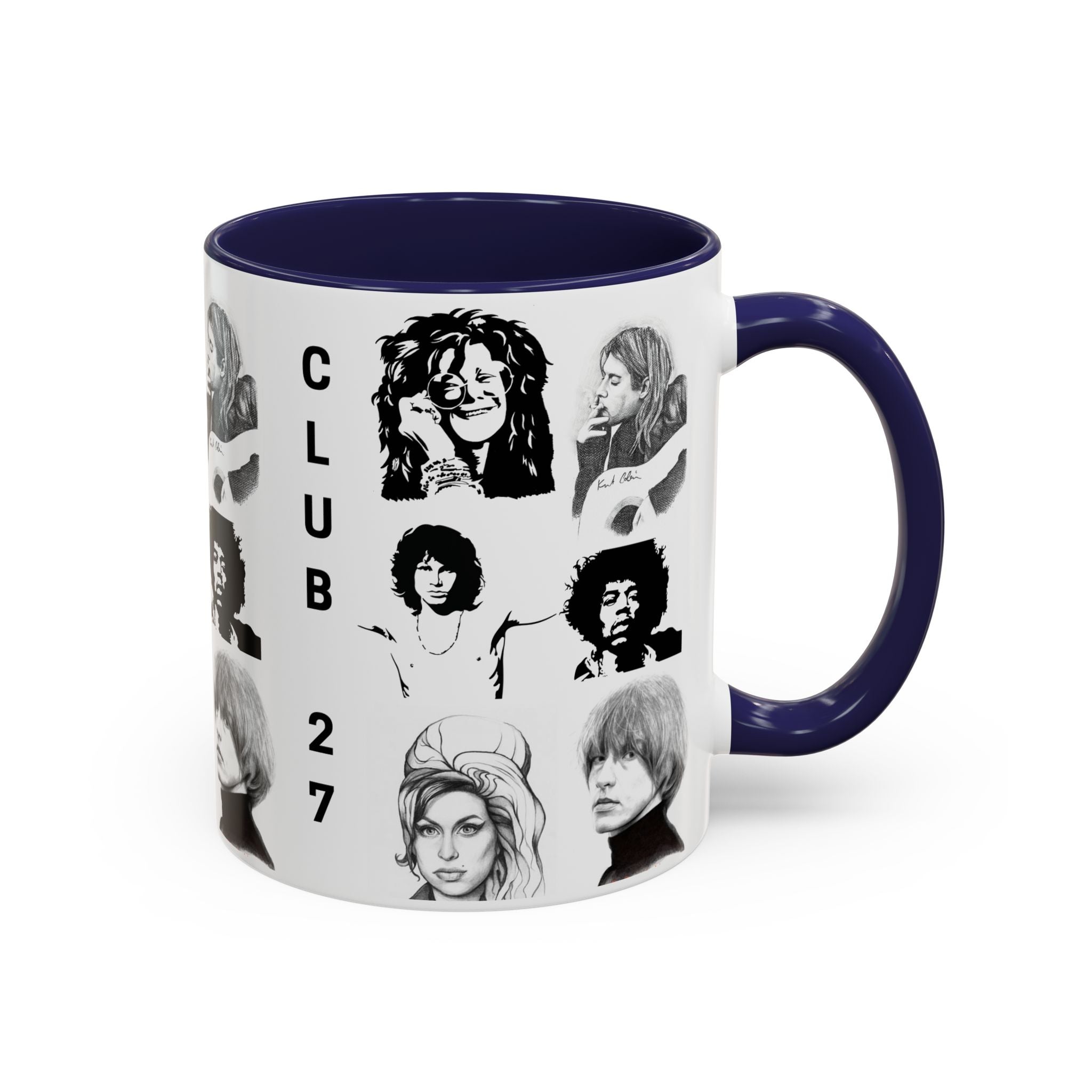 Club 27 Accent Coffee Mug 11oz + 15oz ~ Dead Rock Icons ~