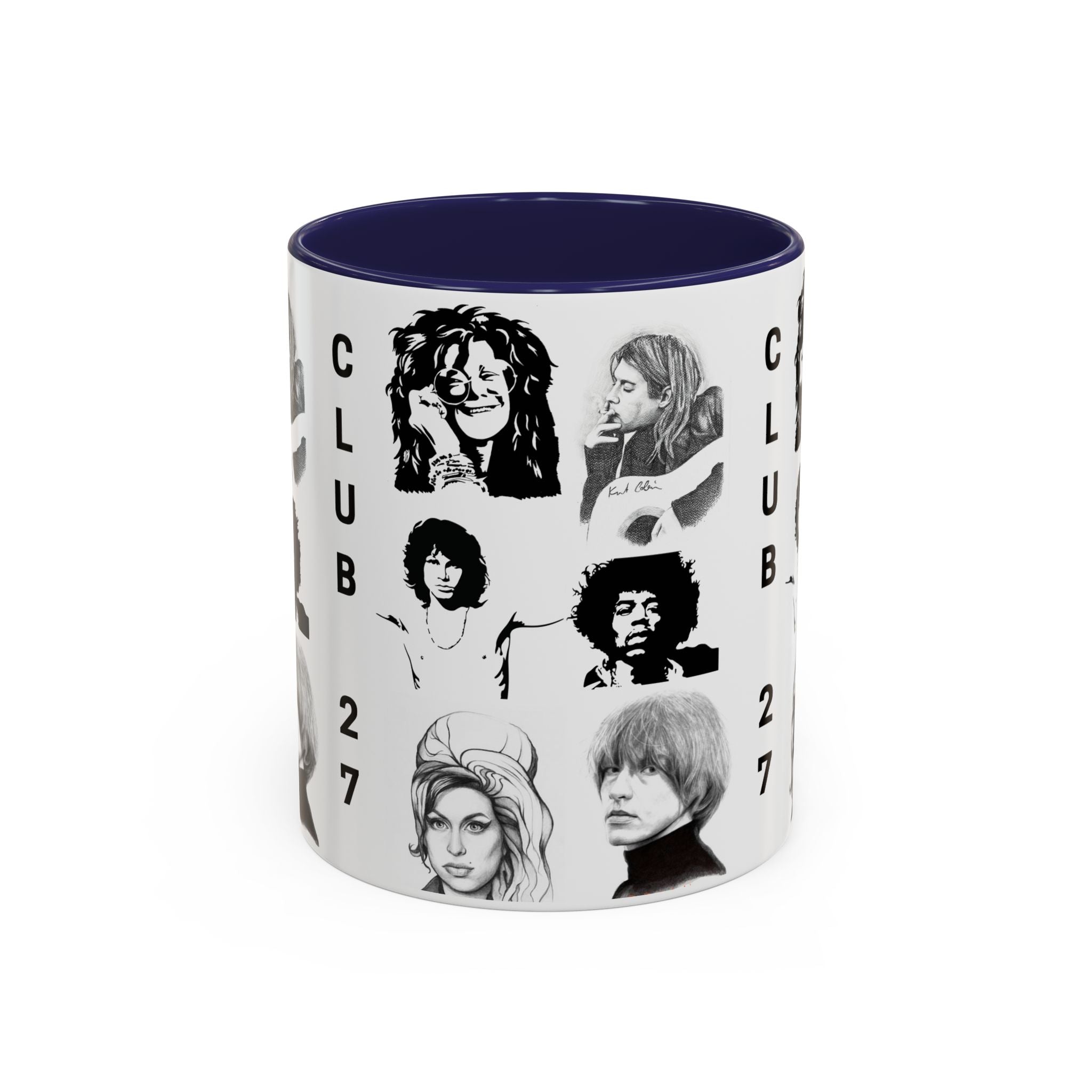 Club 27 Accent Coffee Mug 11oz + 15oz ~ Dead Rock Icons ~