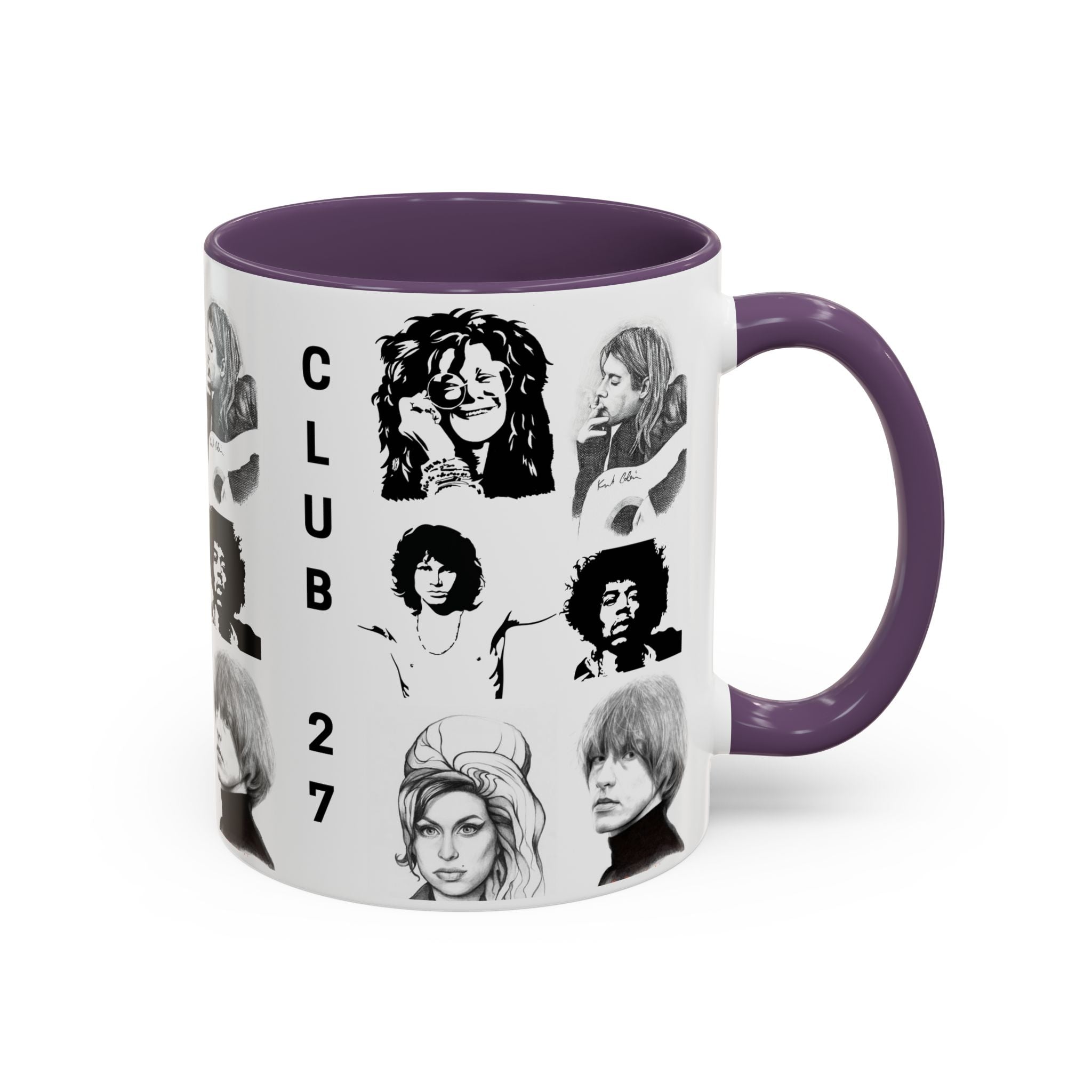 Club 27 Accent Coffee Mug 11oz + 15oz ~ Dead Rock Icons ~