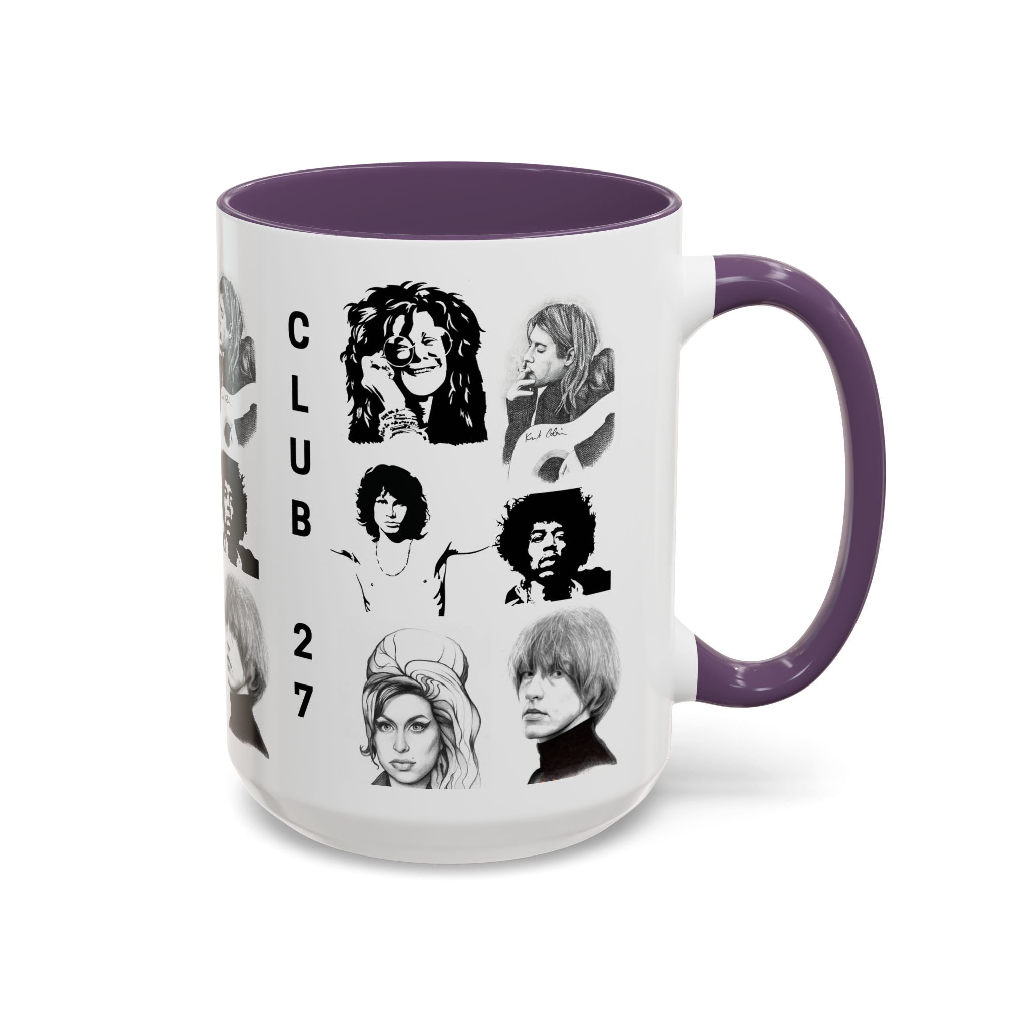 Club 27 Accent Coffee Mug 11oz + 15oz ~ Dead Rock Icons ~
