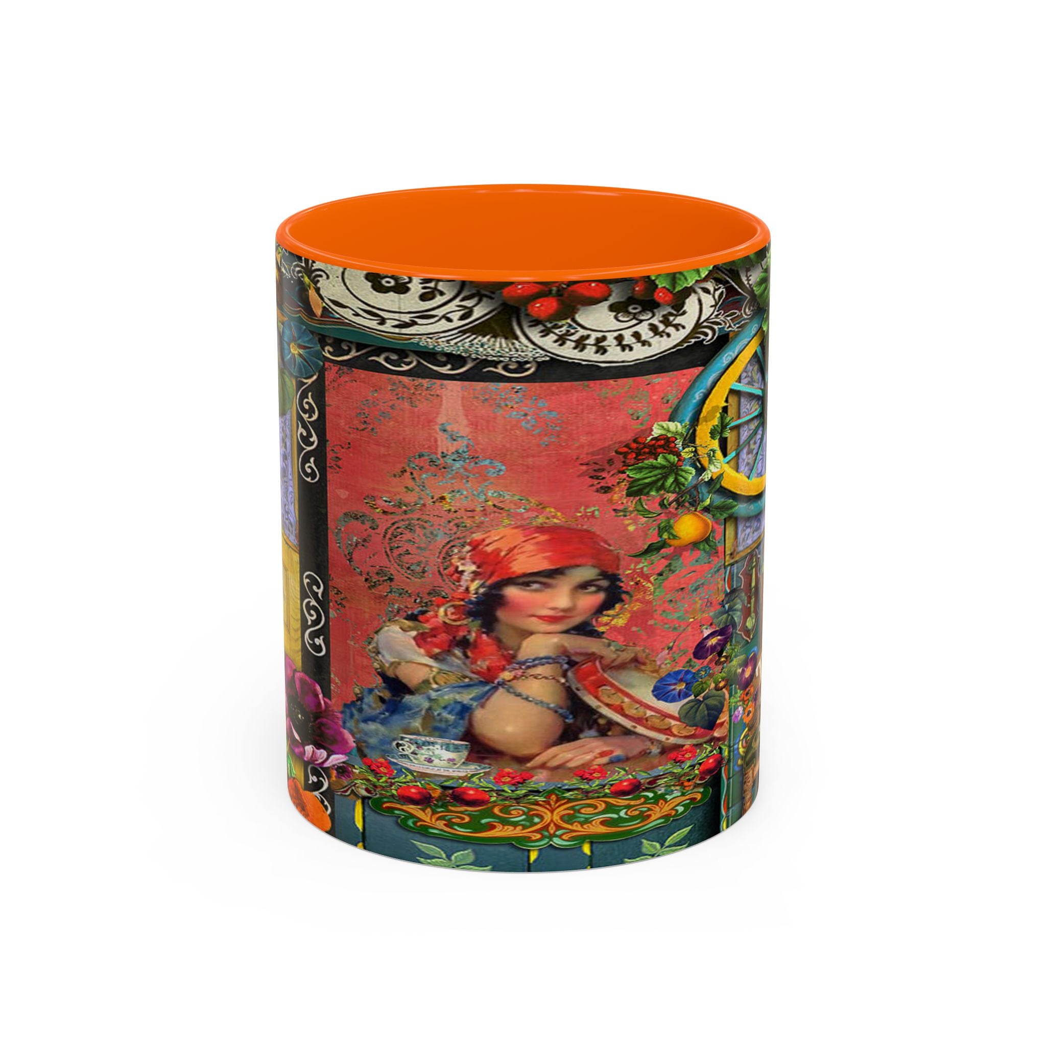 Bohemian Accent Coffee Mug - Artistic Gypsy Design, 11 & 15oz