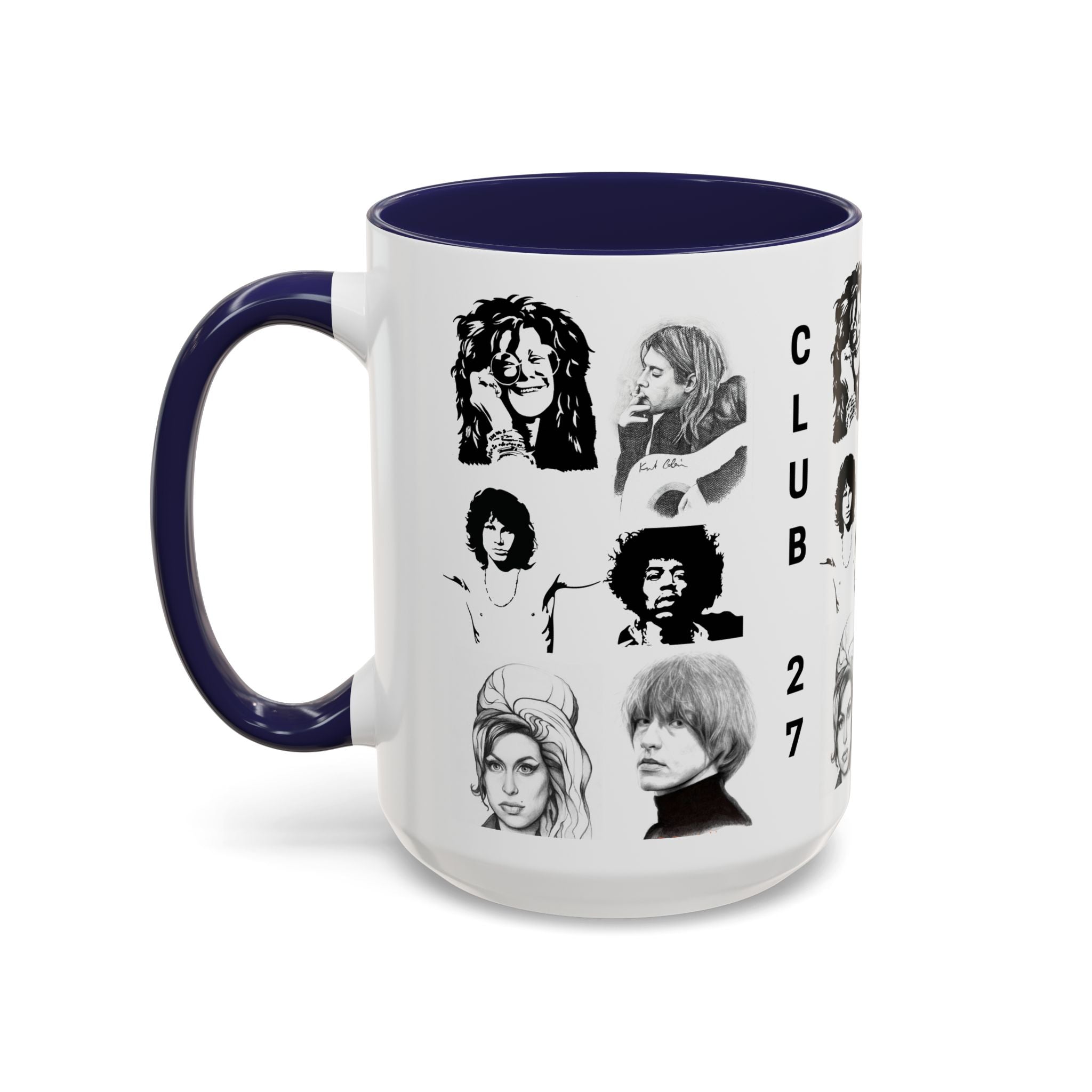 Club 27 Accent Coffee Mug 11oz + 15oz ~ Dead Rock Icons ~