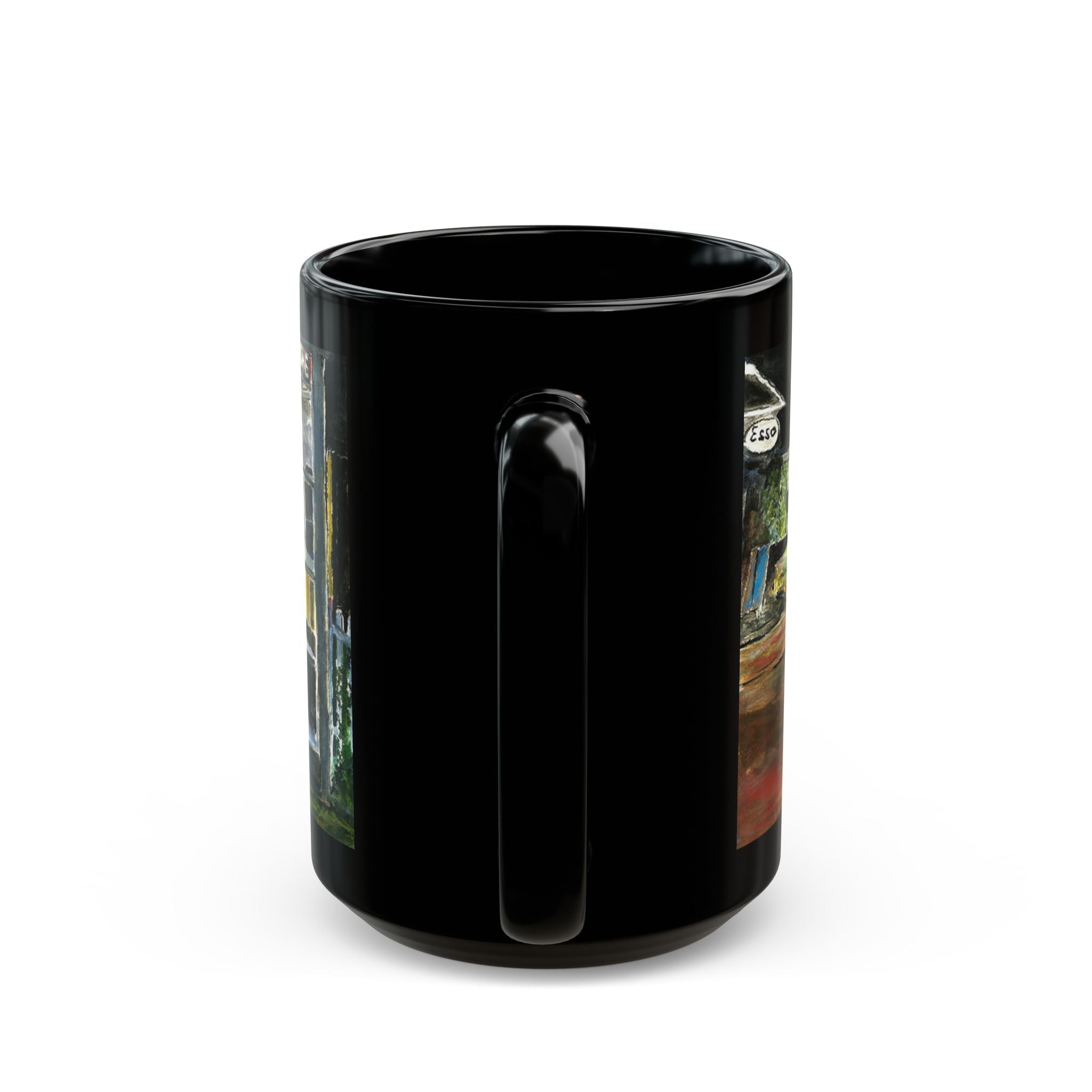 A Phone Booth In The Midwest ~ Bob Dylan Artwork ~ Ceramic Black Mug - 11oz & 15oz