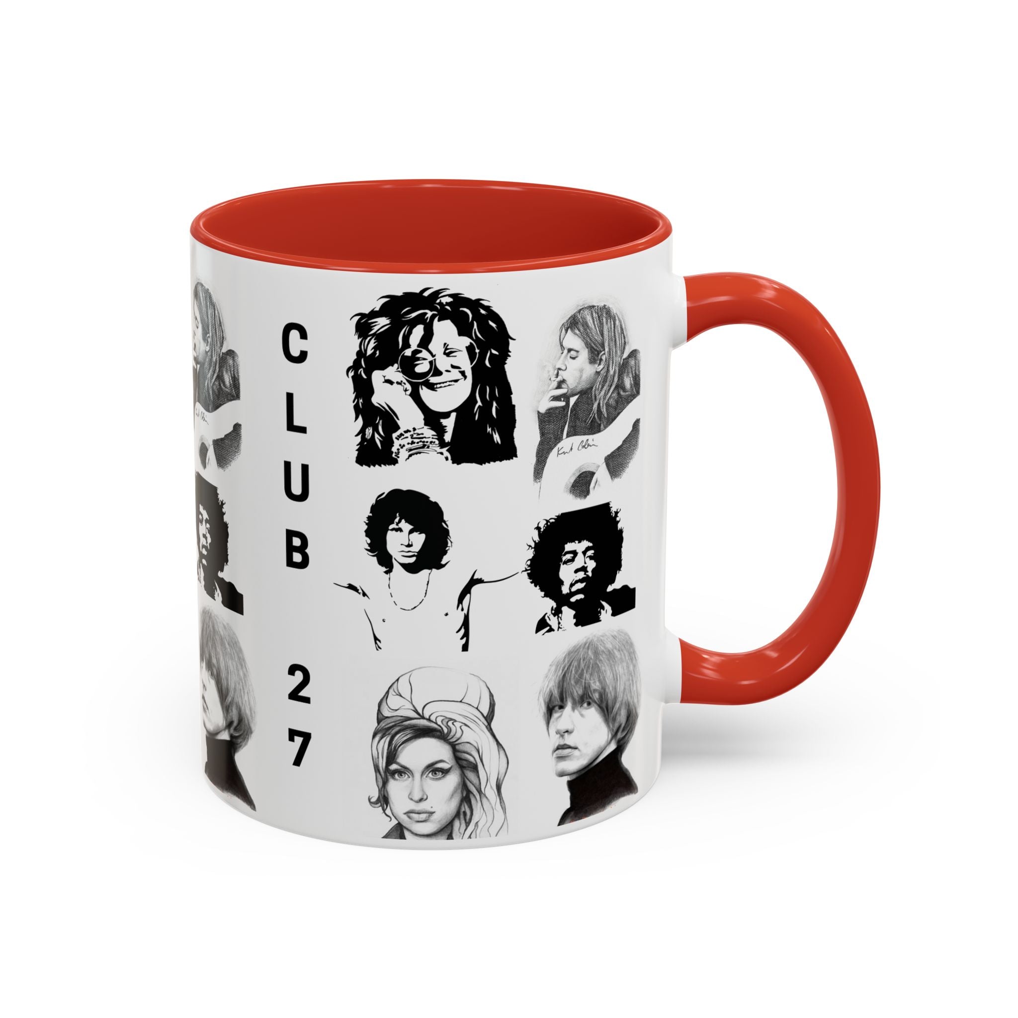 Club 27 Accent Coffee Mug 11oz + 15oz ~ Dead Rock Icons ~