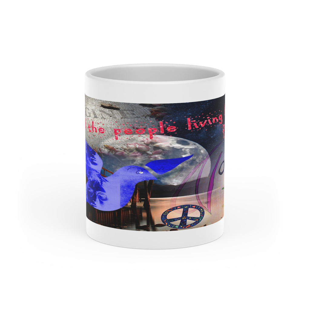 Heart-Shaped Peace Mug 11 oz - Inspirational Drinkware for Lovers & Friends