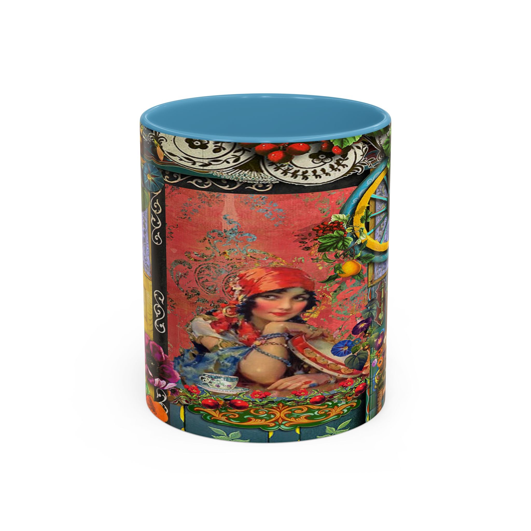 Bohemian Accent Coffee Mug - Artistic Gypsy Design, 11 & 15oz