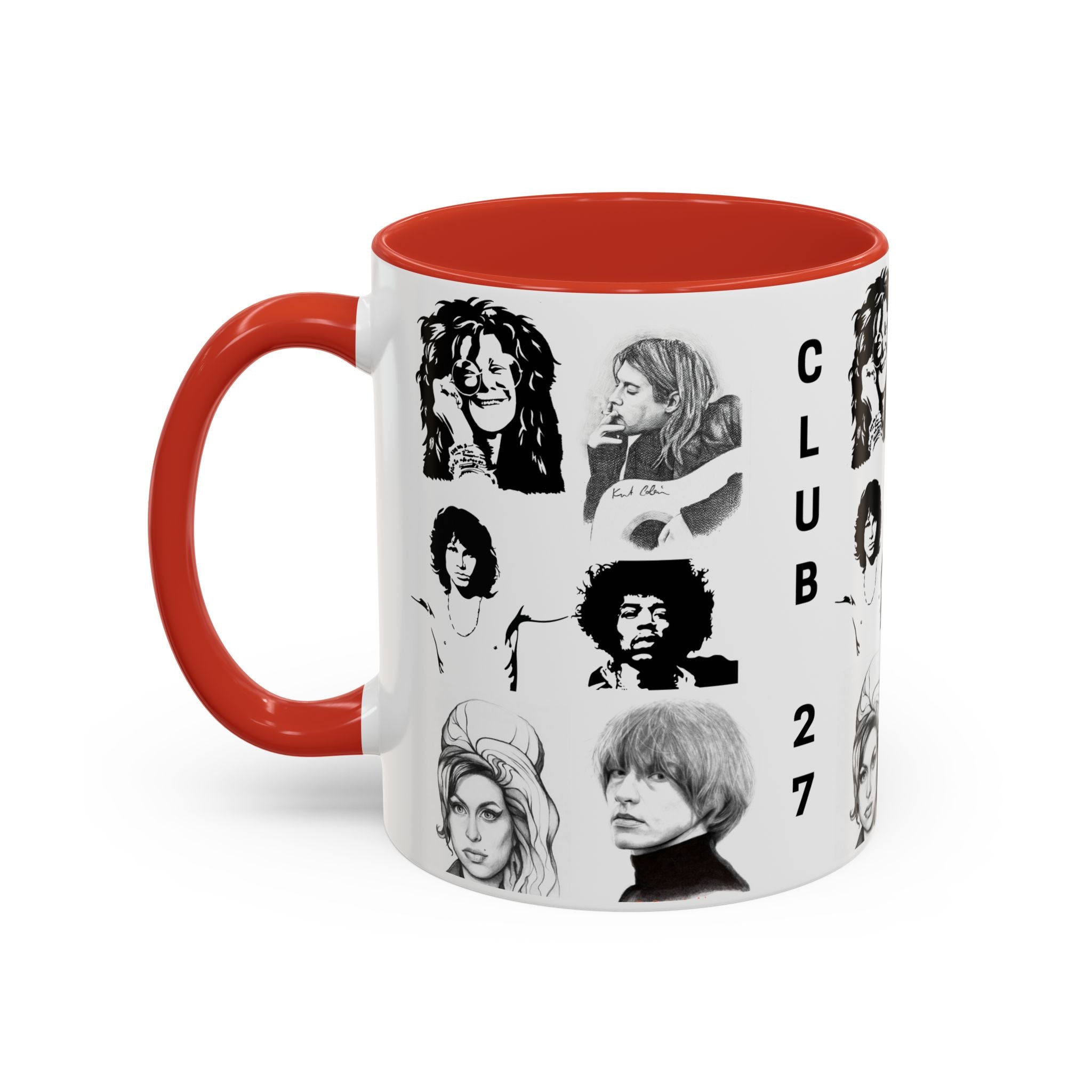 Club 27 Accent Coffee Mug 11oz + 15oz ~ Dead Rock Icons ~