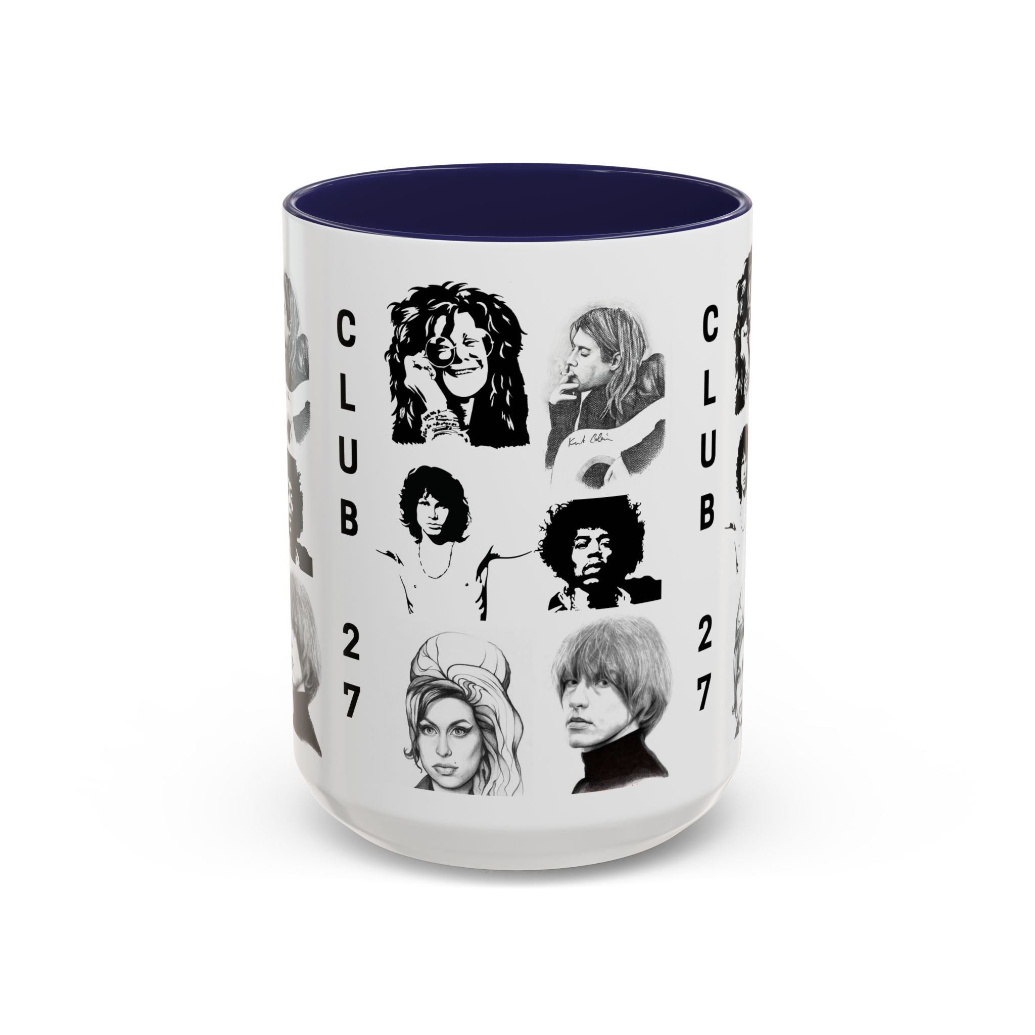 Club 27 Accent Coffee Mug 11oz + 15oz ~ Dead Rock Icons ~