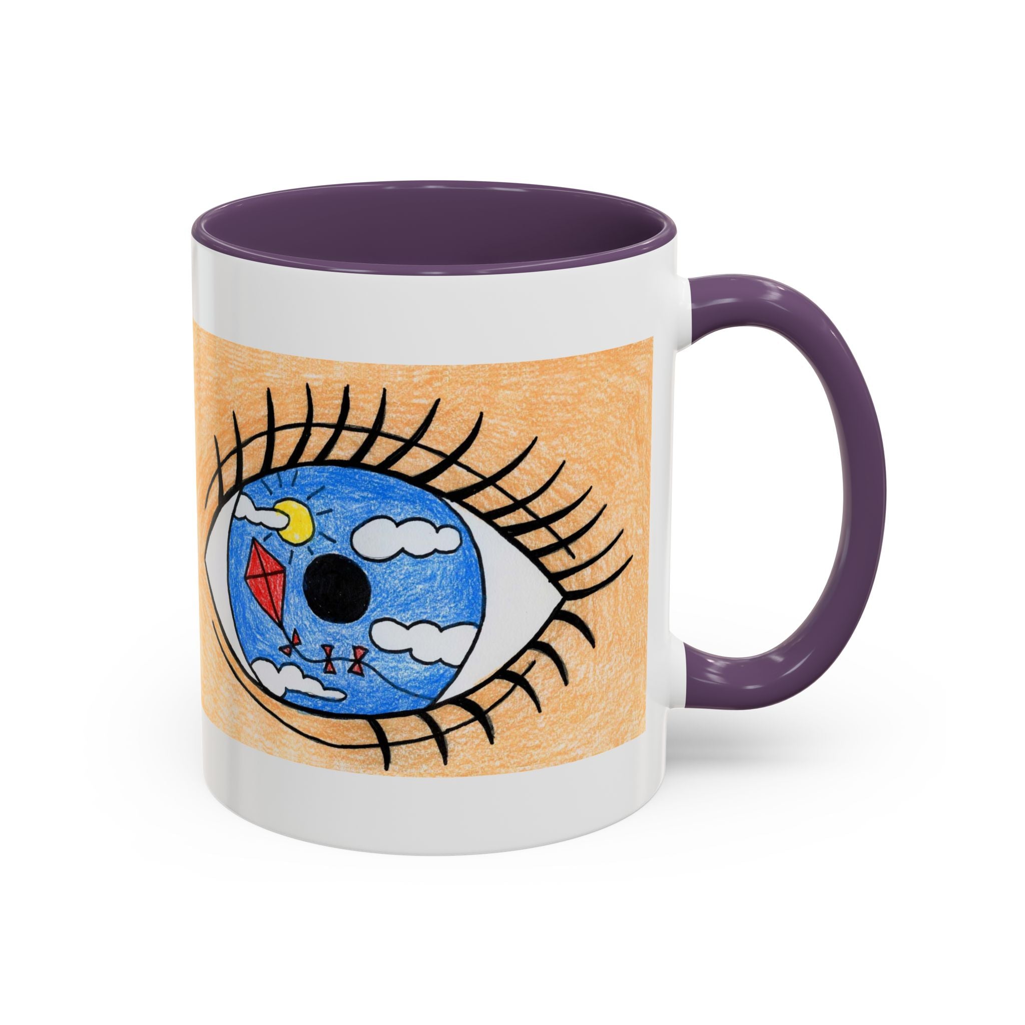 Whimsical Eye Design Coffee Mug - Unique Artistic Gift for Dreamers